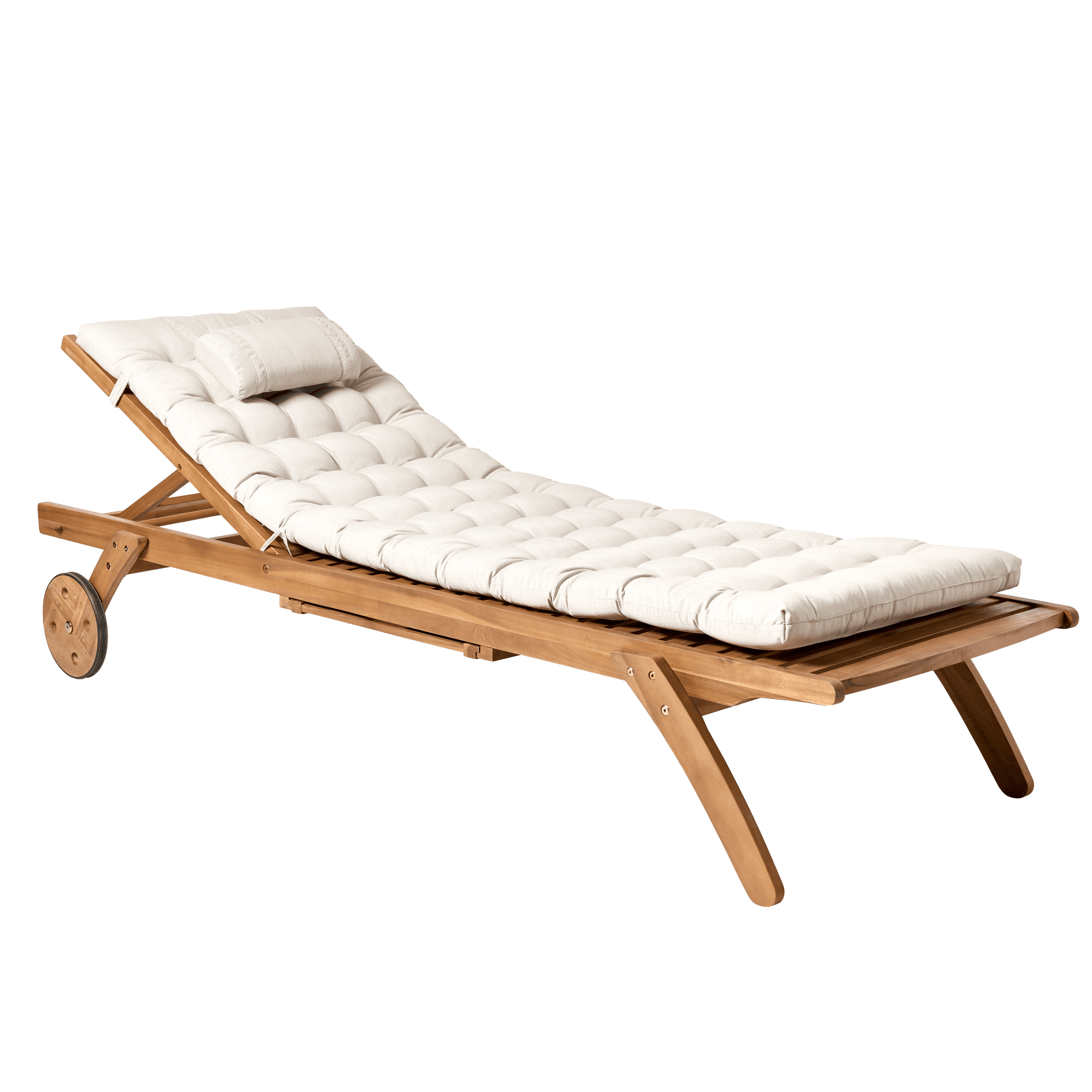 Aurinkotuoli pehmusteella CESANA PREMIUM akaasia Vaaleanbeige