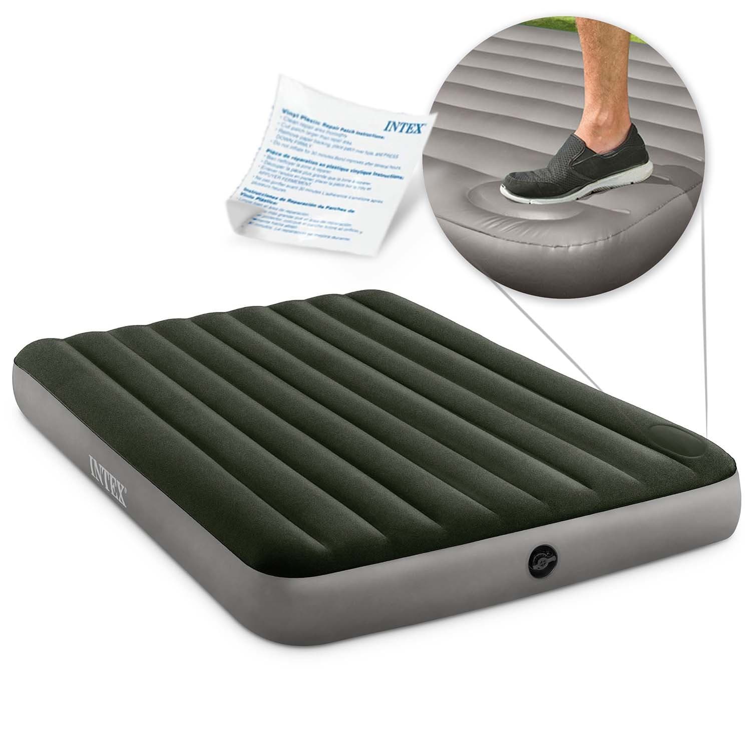Ilmatäytteinen patja 203x152x25 cm integroidulla jalkapumpulla INTEX 64763 – INTEX
