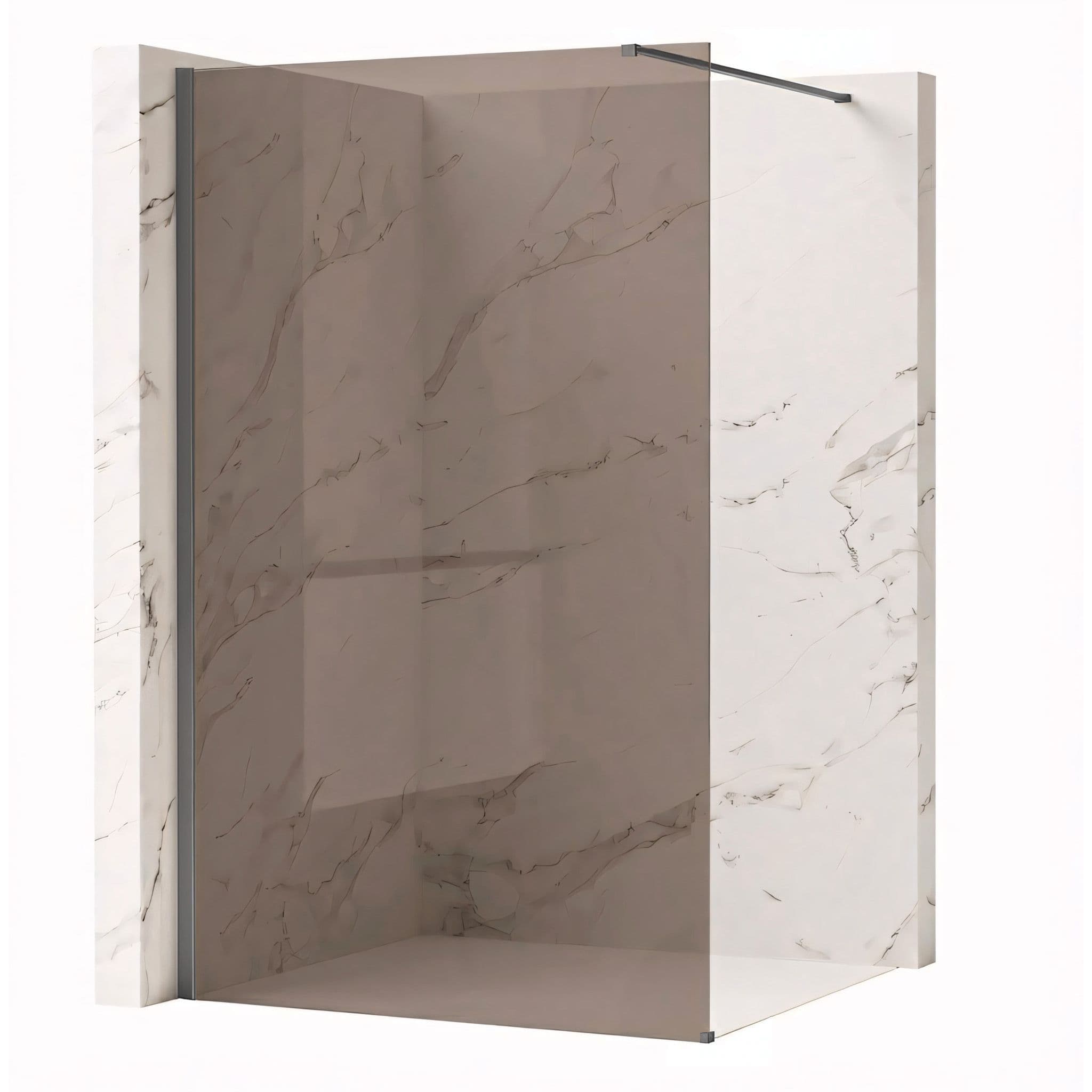 REA Suihkuseinä Flexi Brown 100 Titaani, 100X195CM – Rea