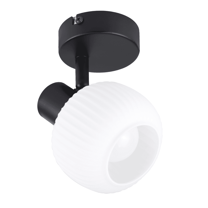 NETTLIFE musta kattokohdevalaisin E14 vintage - lasivarjostin sisätiloihin, moderni kohdevalaisin makuuhuoneeseen, olohuoneeseen