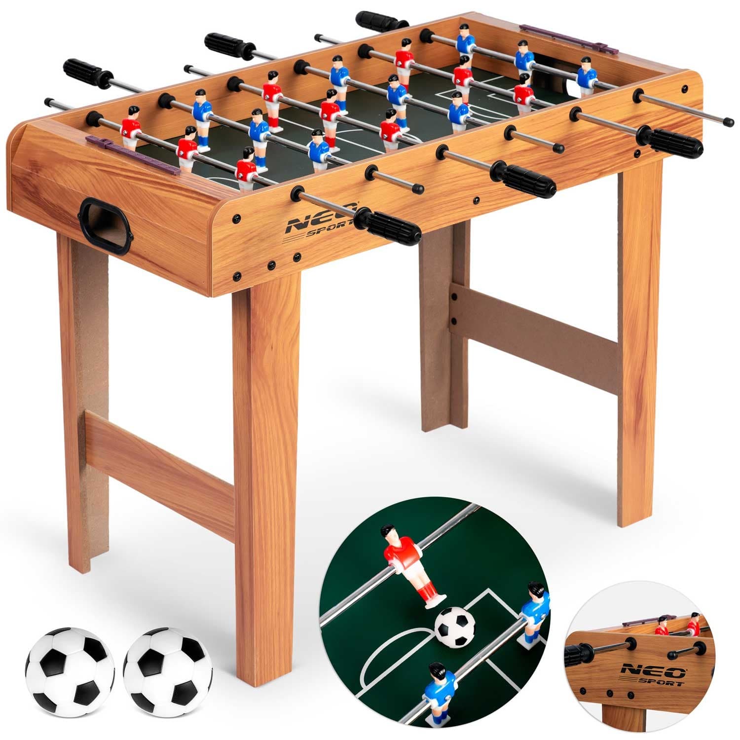 Neosport pöytäjalkapallo 70x37x62cm NS-802 puinen