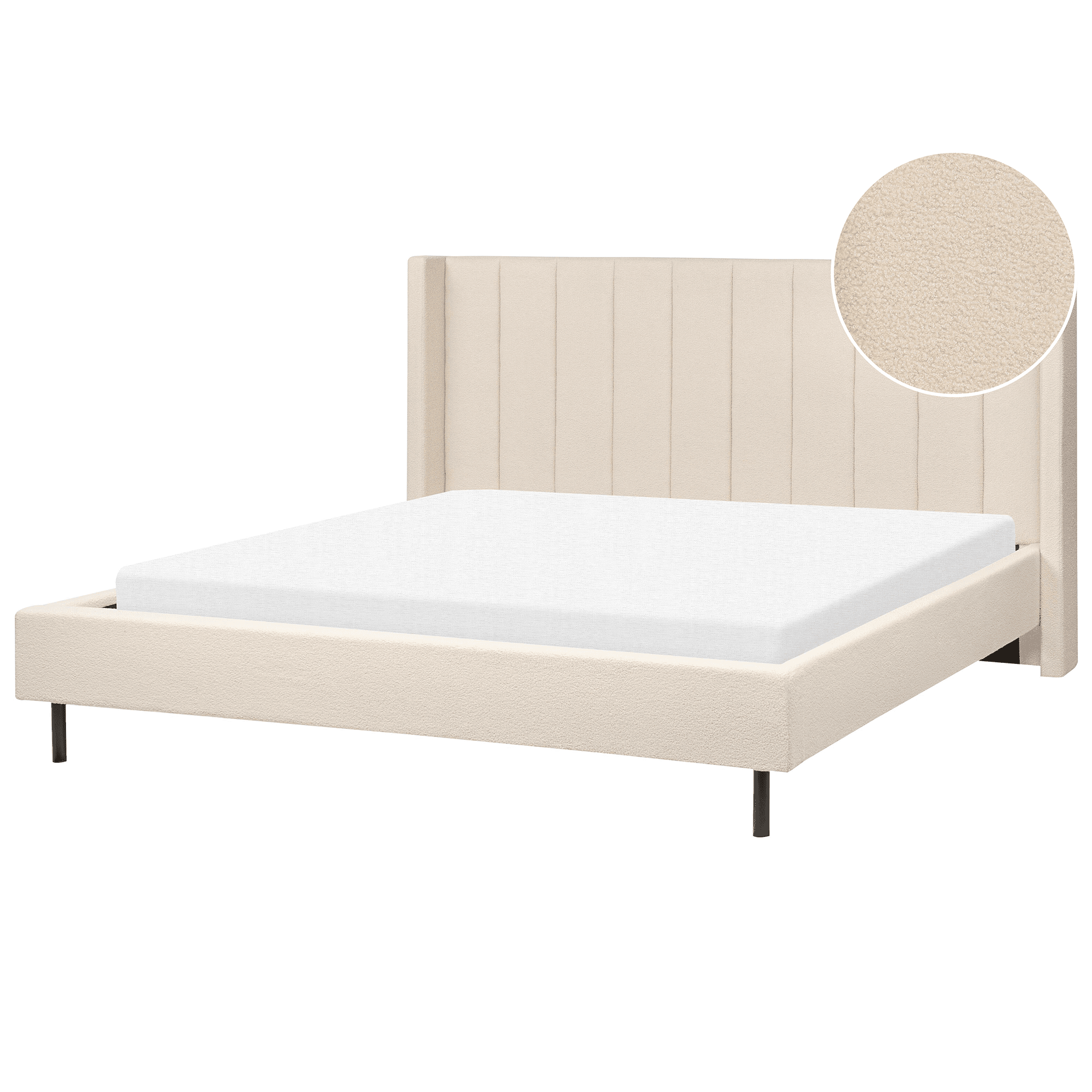 Sänky buklee VILLETTE 180 x 200 cm Beige