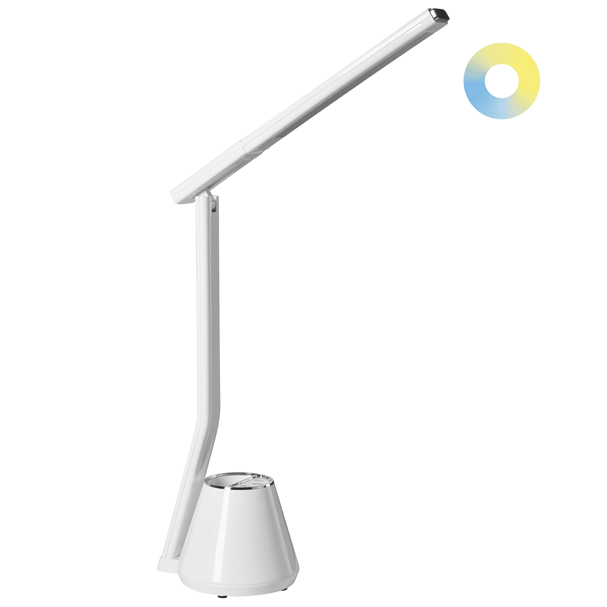 Työpöydän LED-valaisin DENEB himmentimellä Valkoinen – Beliani