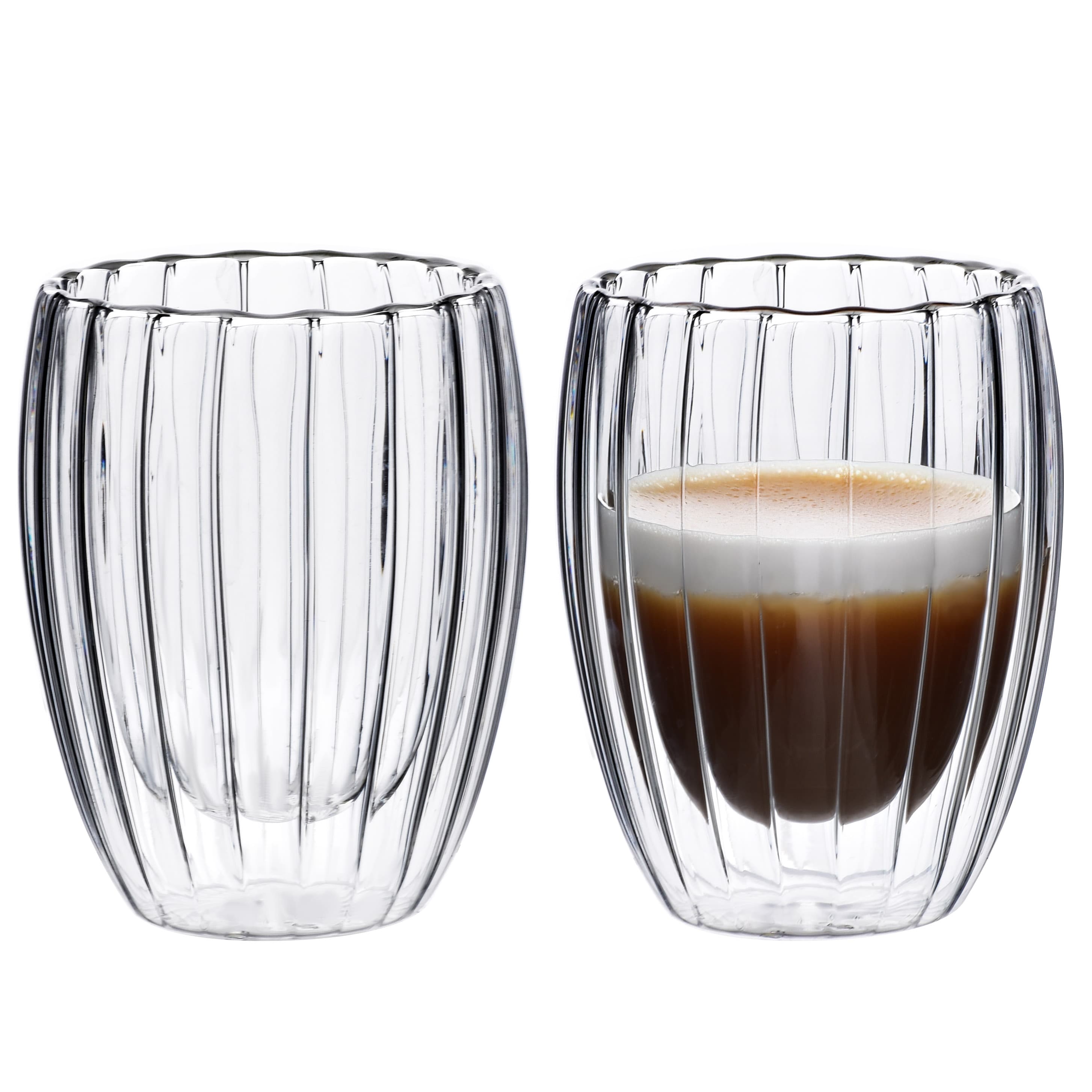 Allesken, Kaksiseinäinen borosilikaattilasi, 300 ml, P:8 cm x L:5 cm x K:11,5 cm (2 lasin setti)