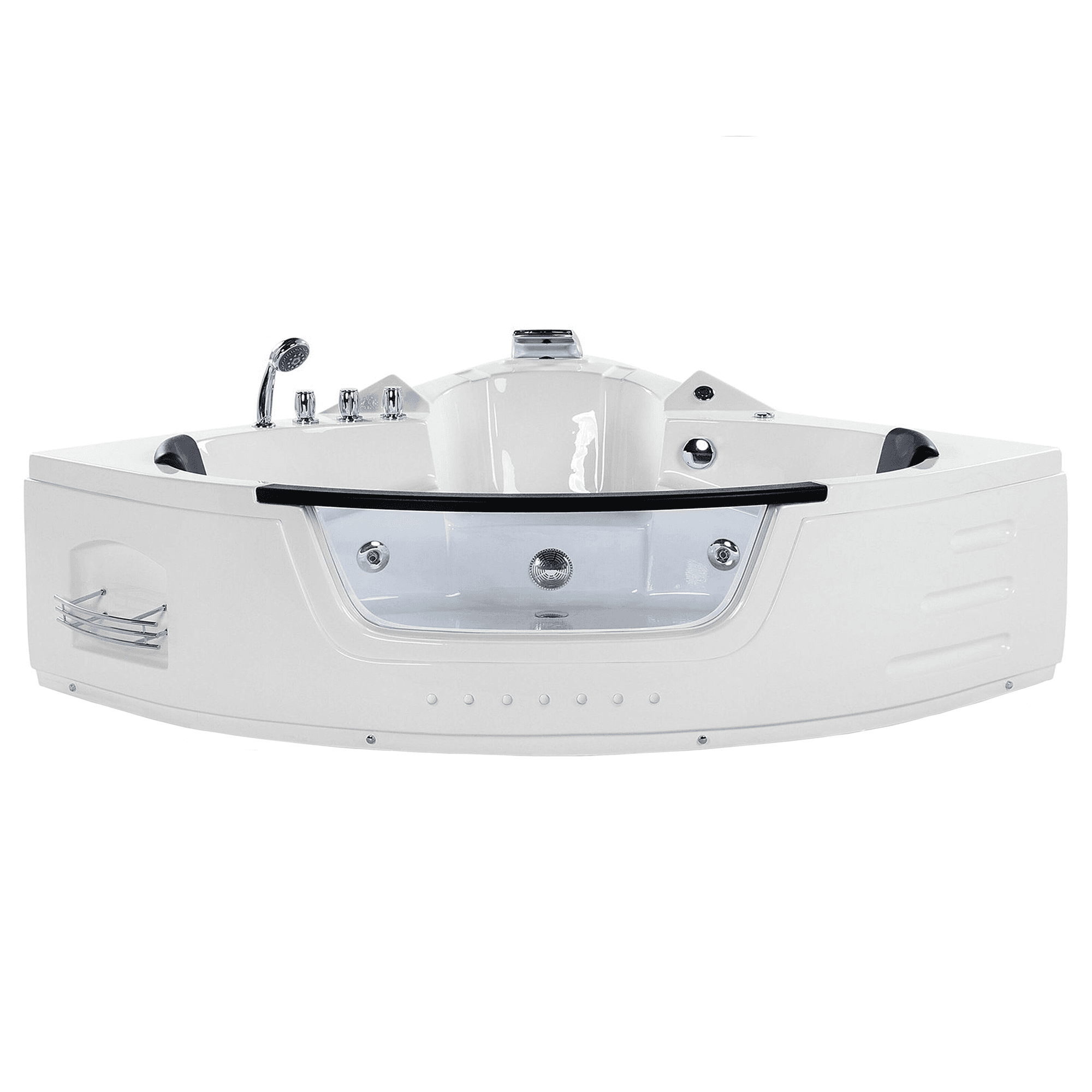 Kulmaporeamme LED-valolla MARTINICA 198 x 144 cm Valkoinen – Beliani