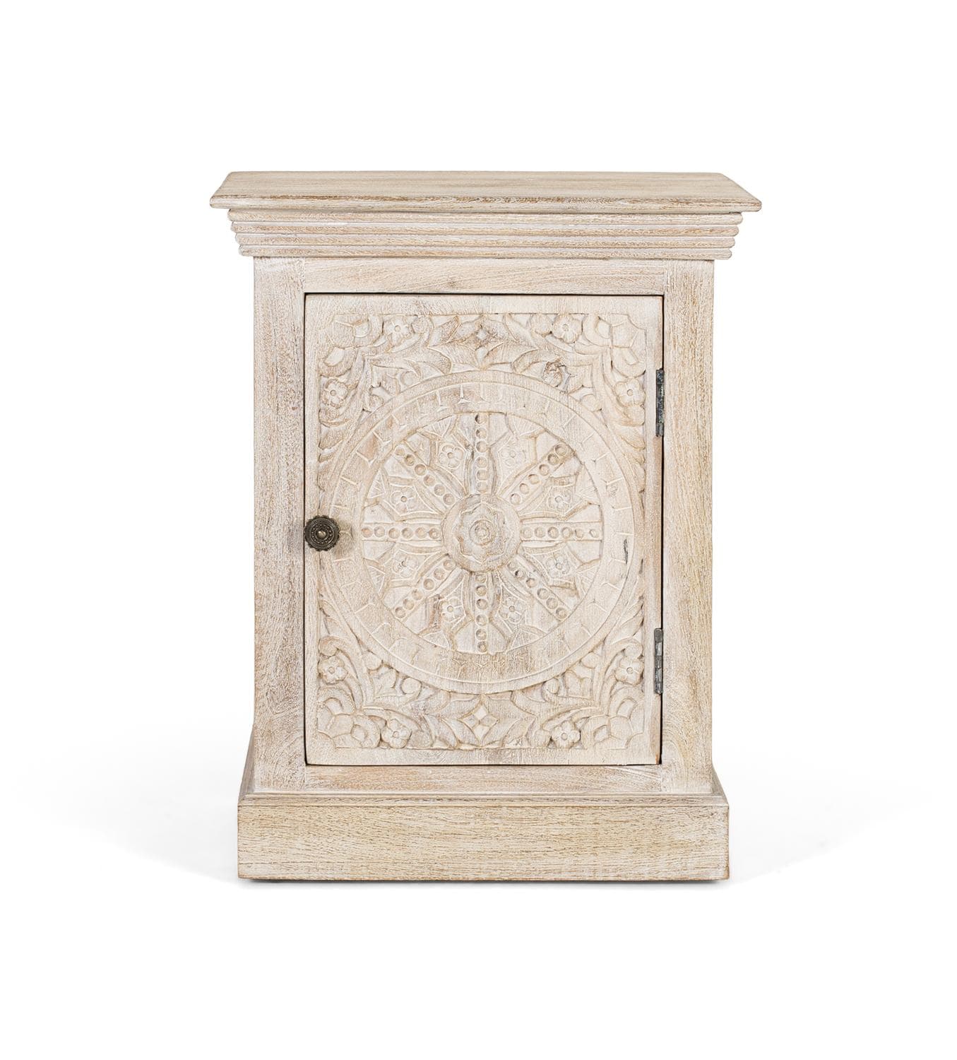 Yöpöytä mangopuusta, hiekanvärinen