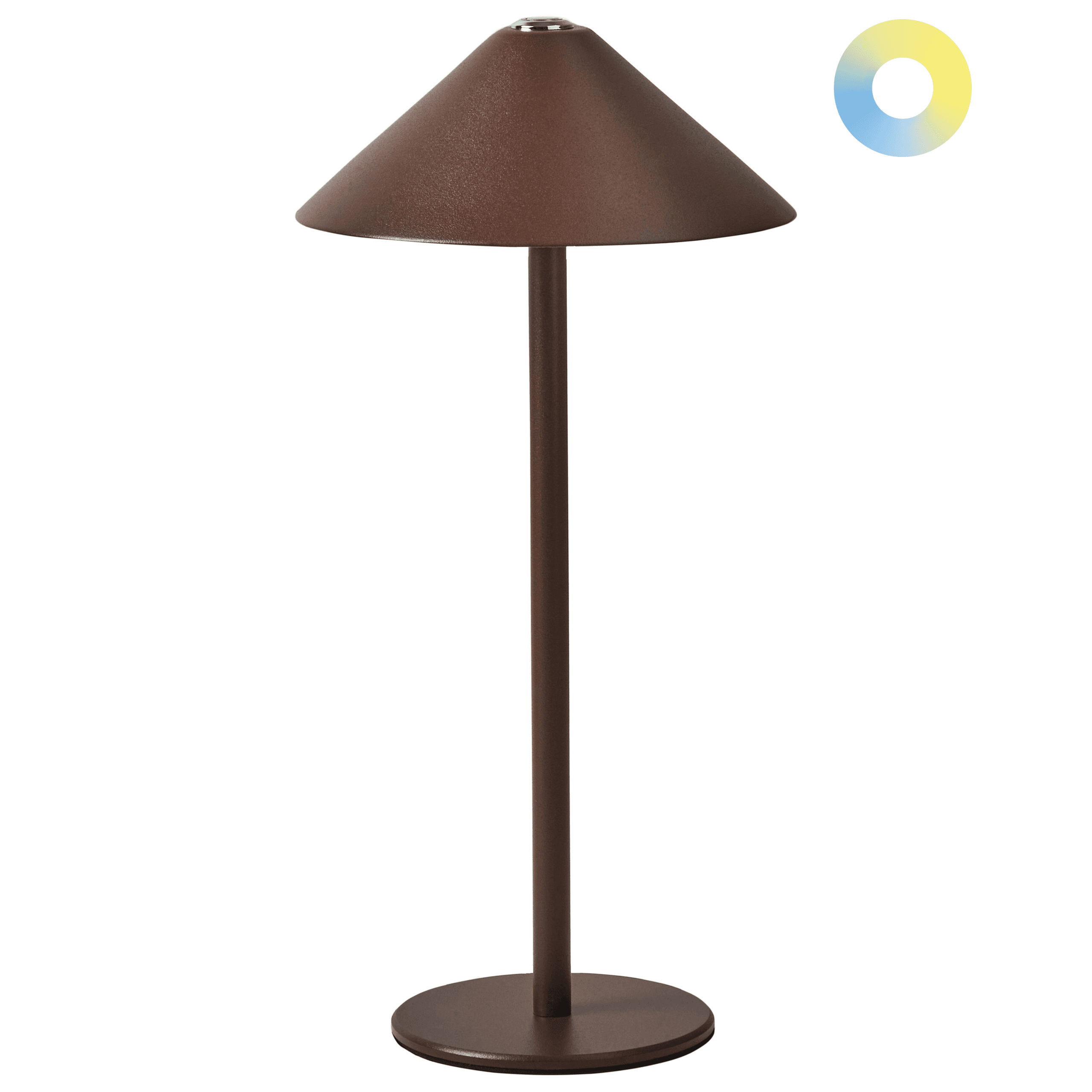 Langaton LED-pöytävalaisin FRANCOLI himmentimellä metalli Ruskea – Beliani