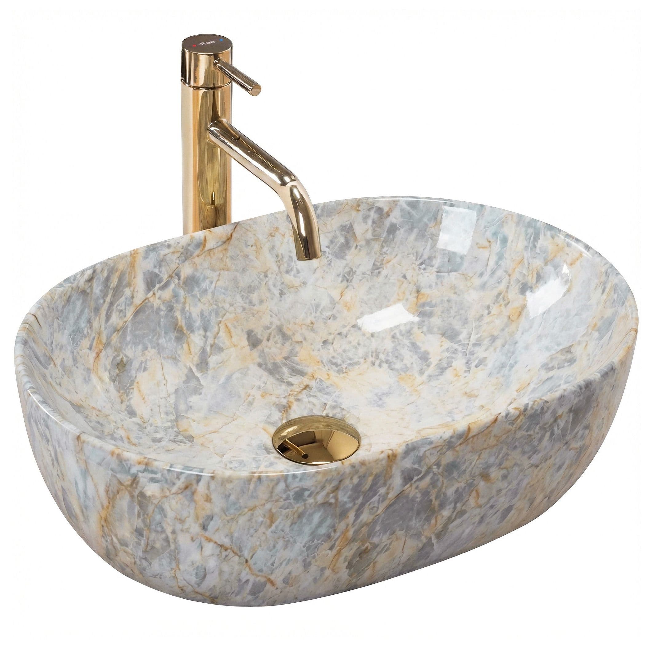 REA Malja-allas Amelia Rustrstone 48 Beige, 48X34,5X13,5CM