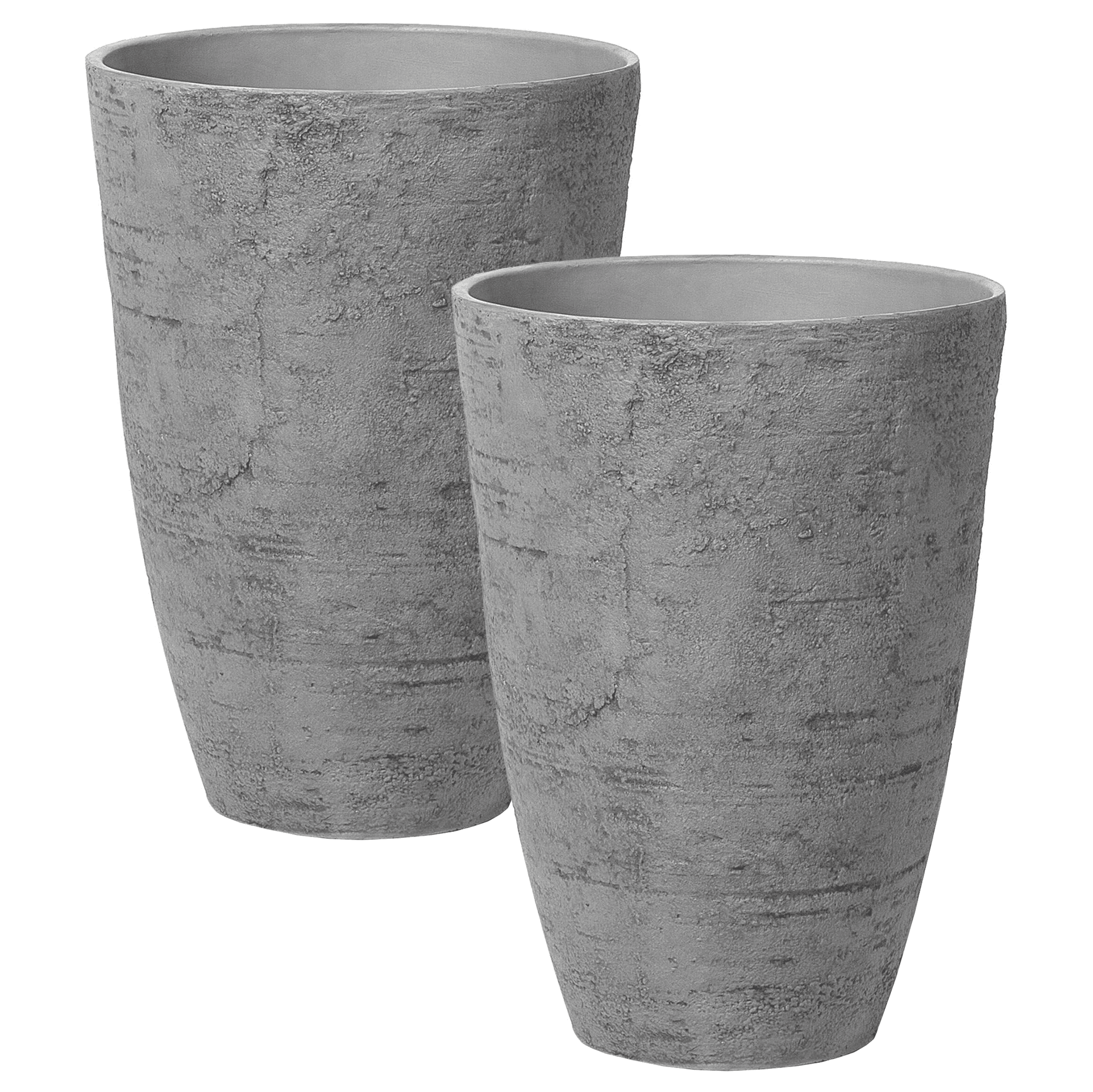 Kukkaruukkusetti 2 kpl CAMIA 43 cm Harmaa – Beliani