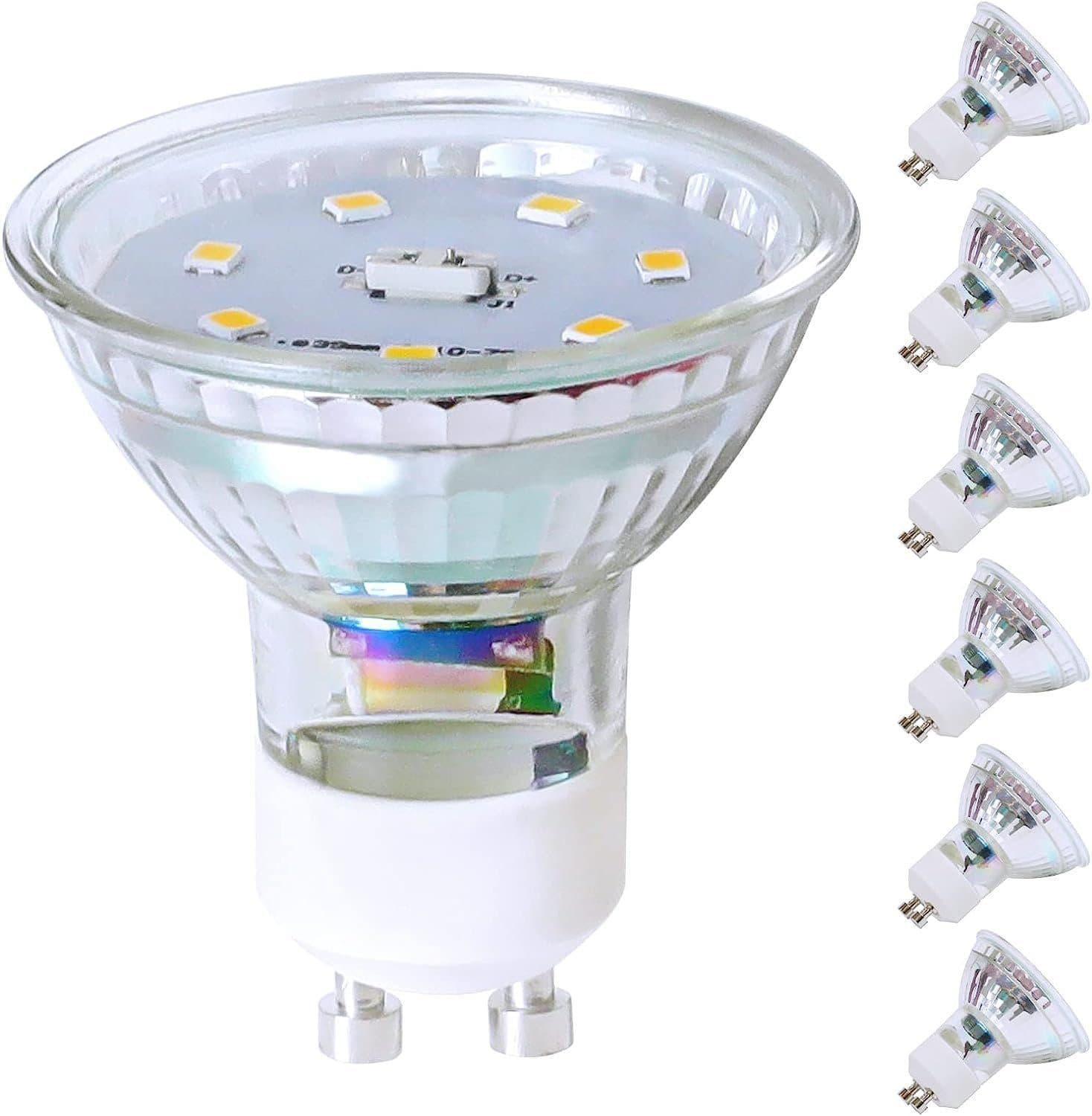 NETTLIFE 6 kpl GU10 LED-lamppupaketti Luonnonvalkoinen 5 W korvaa 50 W lamppu 4000 K energiansäästö säteen kulma 110° ei säädettävä