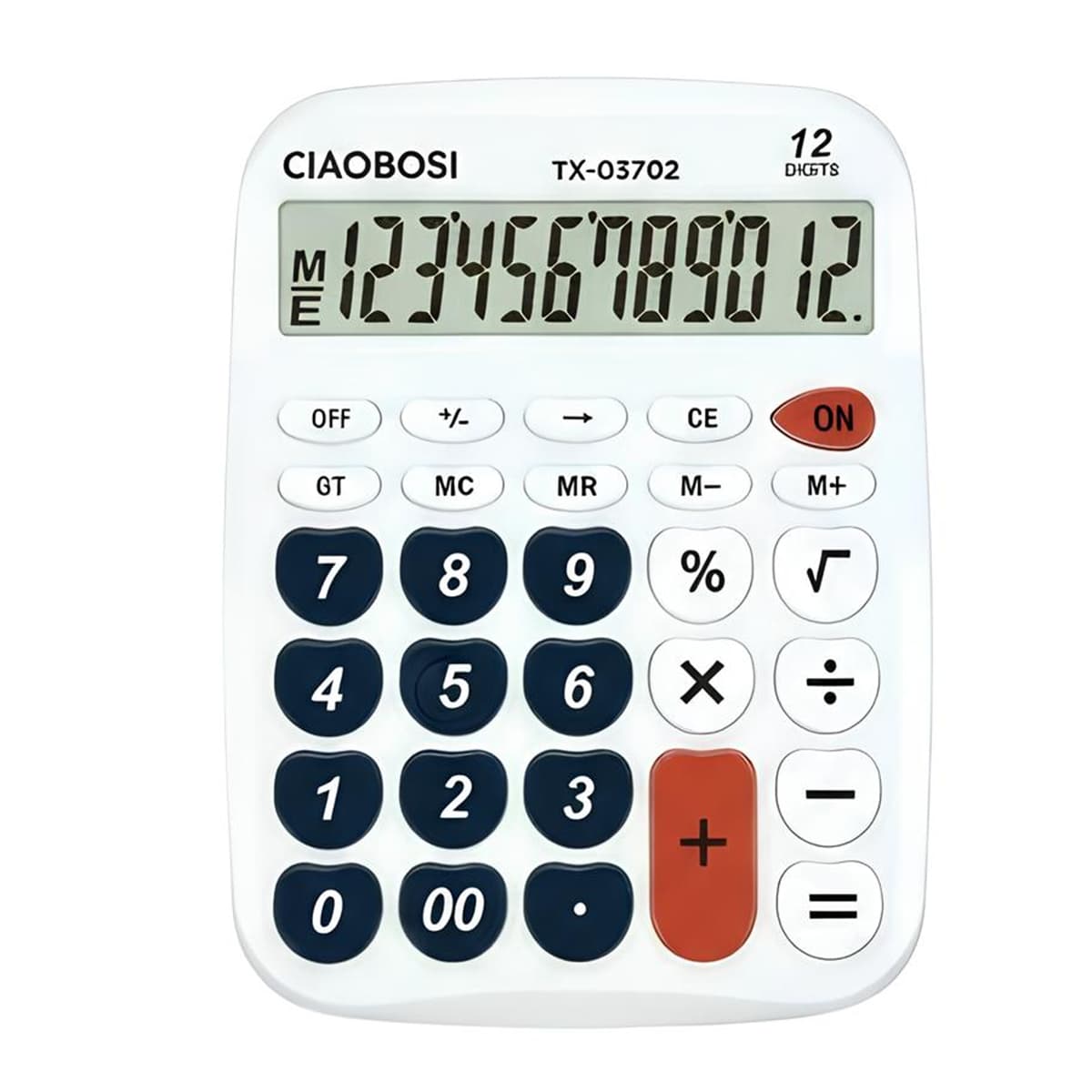 Hiljainen 12-numeroinen aritmeettinen laskin muistitoiminnoilla – Avizar