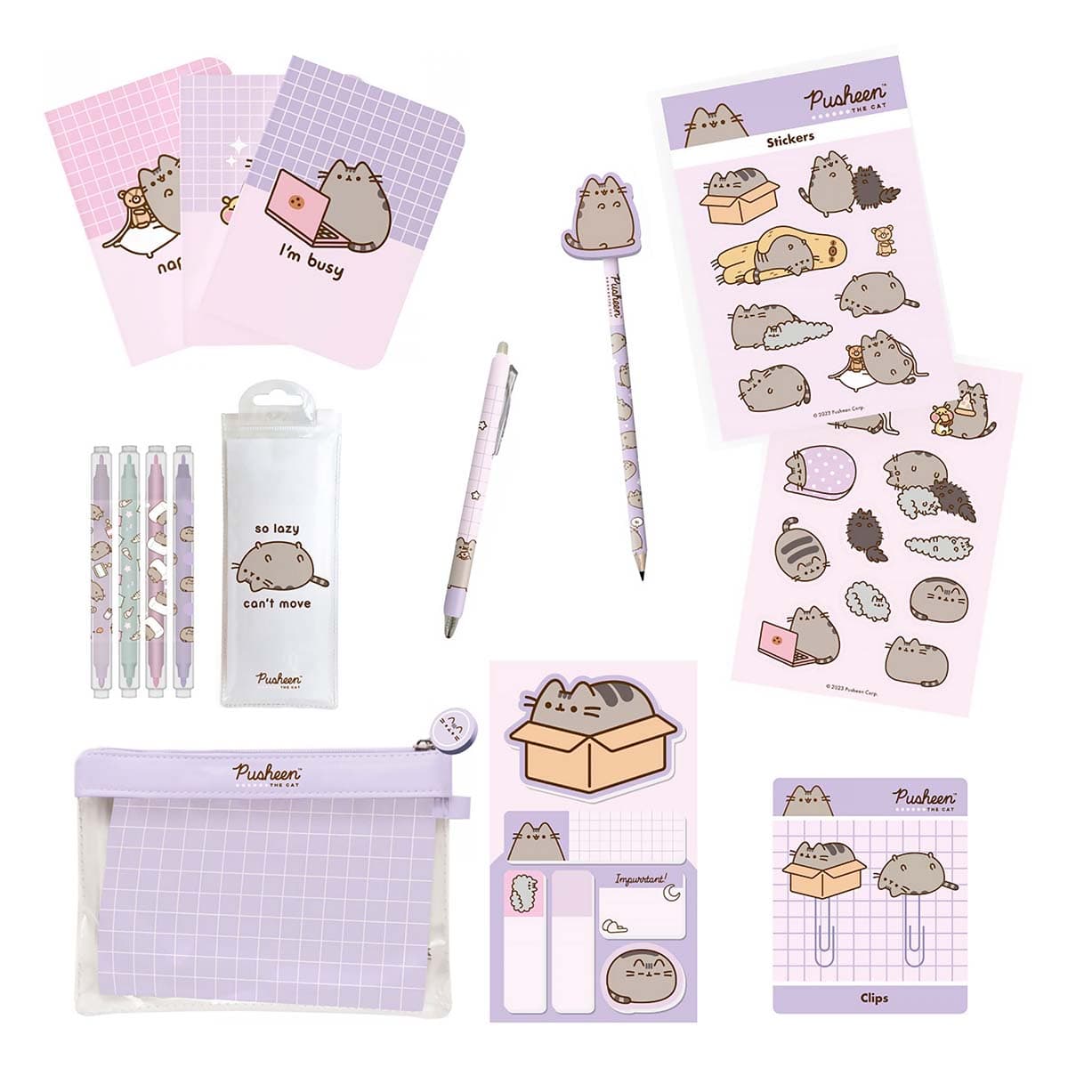 Koulutarvikesetti Moments Mallisto Vetoketjullisella Penaalilla – Pusheen