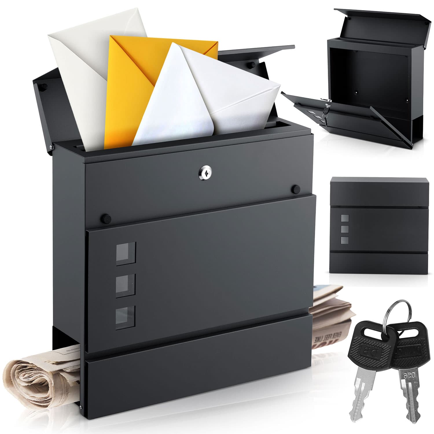 Postilaatikko 37x37x10,5 cm antrasiitti HM-863 – Humberg