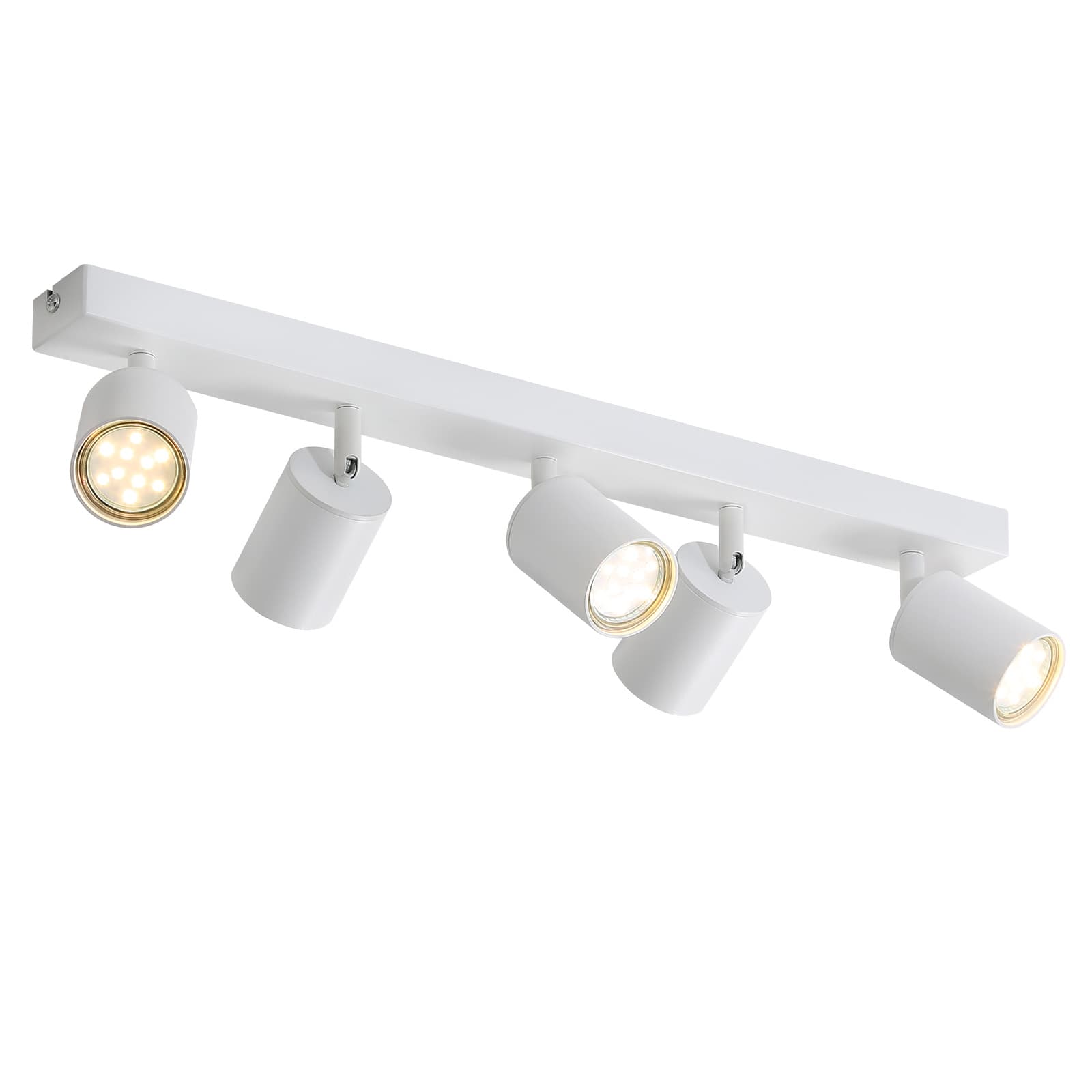 NETTLIFE 5 valkoista LED - kattospottilamppua GU10 liekki 330° kääntyvä moderni teollinen seinävalaisin olohuoneeseen makuuhuoneeseen ilman polttimoa – Nettlife