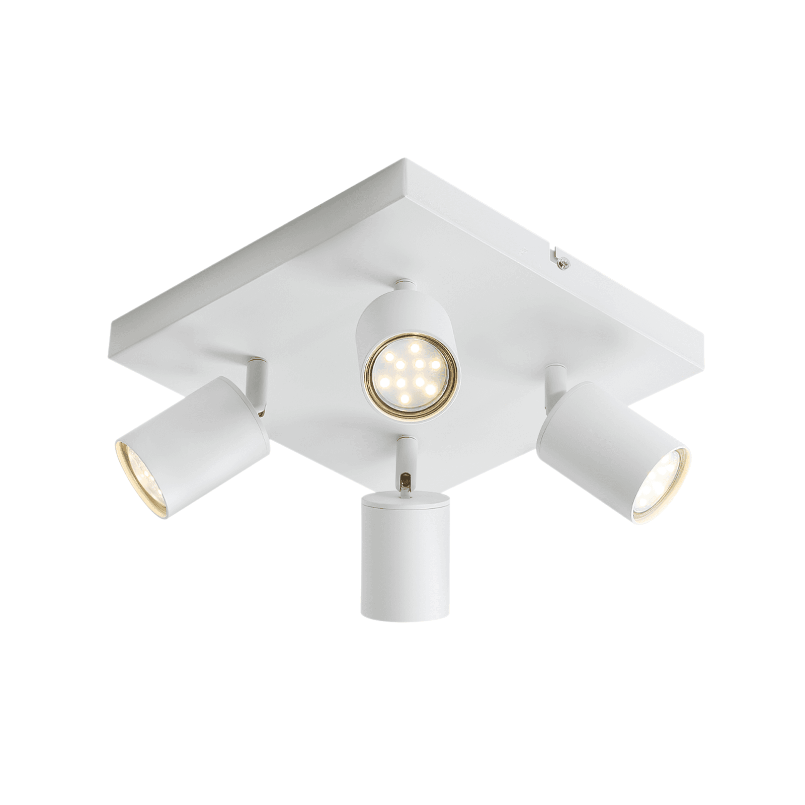 NETTLIFE 4- lamppuinen kattokohdevalaisin, valkoinen metalli