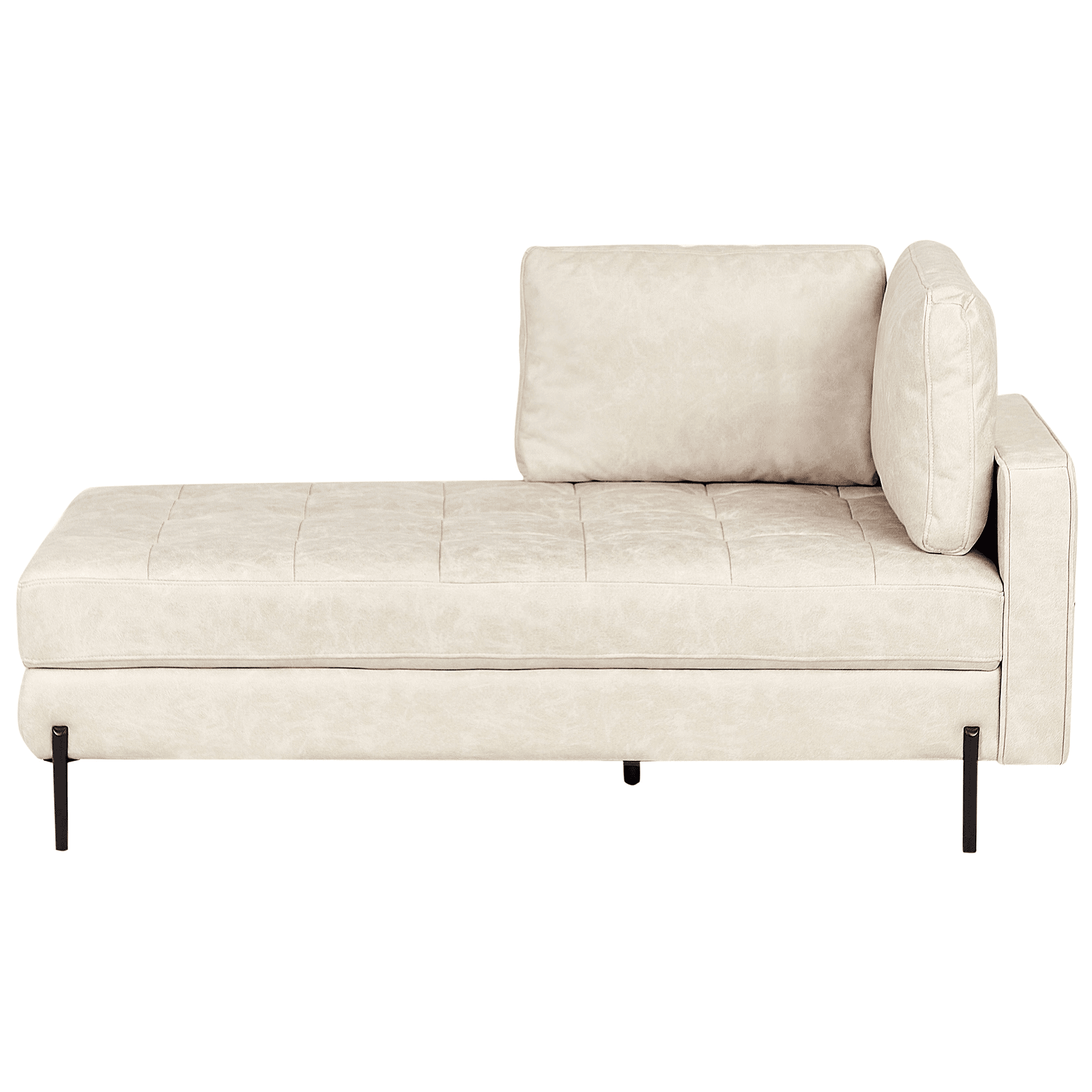 Divaani oikea REBAIS keinonahka Vaaleanbeige