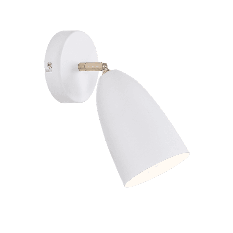 NETTLIFE Valkoinen sisäseinävalaisin, vintage, retro, makuuhuoneen seinäkohdevalaisin, GU10 – Nettlife