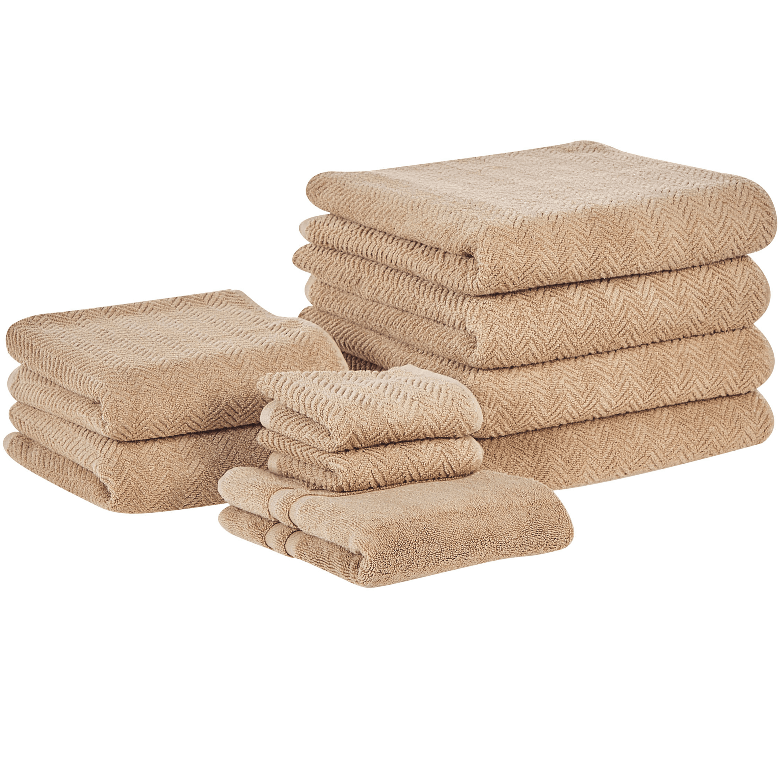 Pyyhesetti 9 kpl MITIARO Puuvillafrotee Hiekanbeige