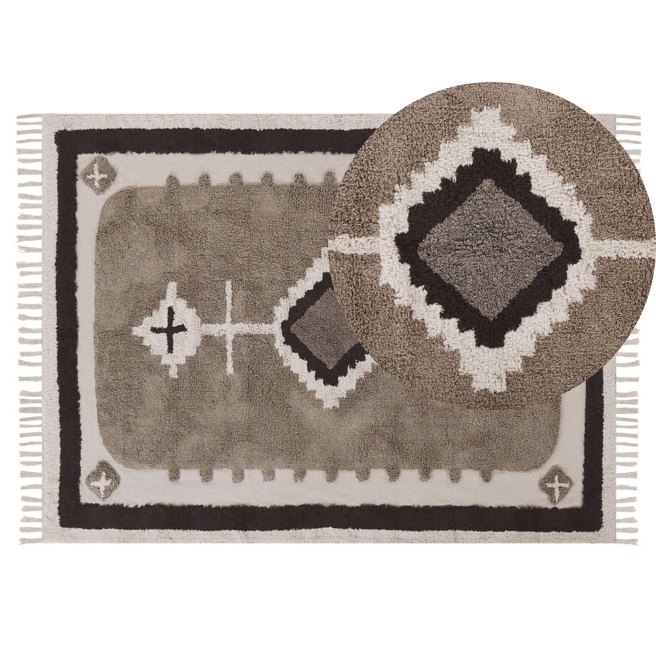 Matto GEYVE Beige 140 x 200 cm puuvilla