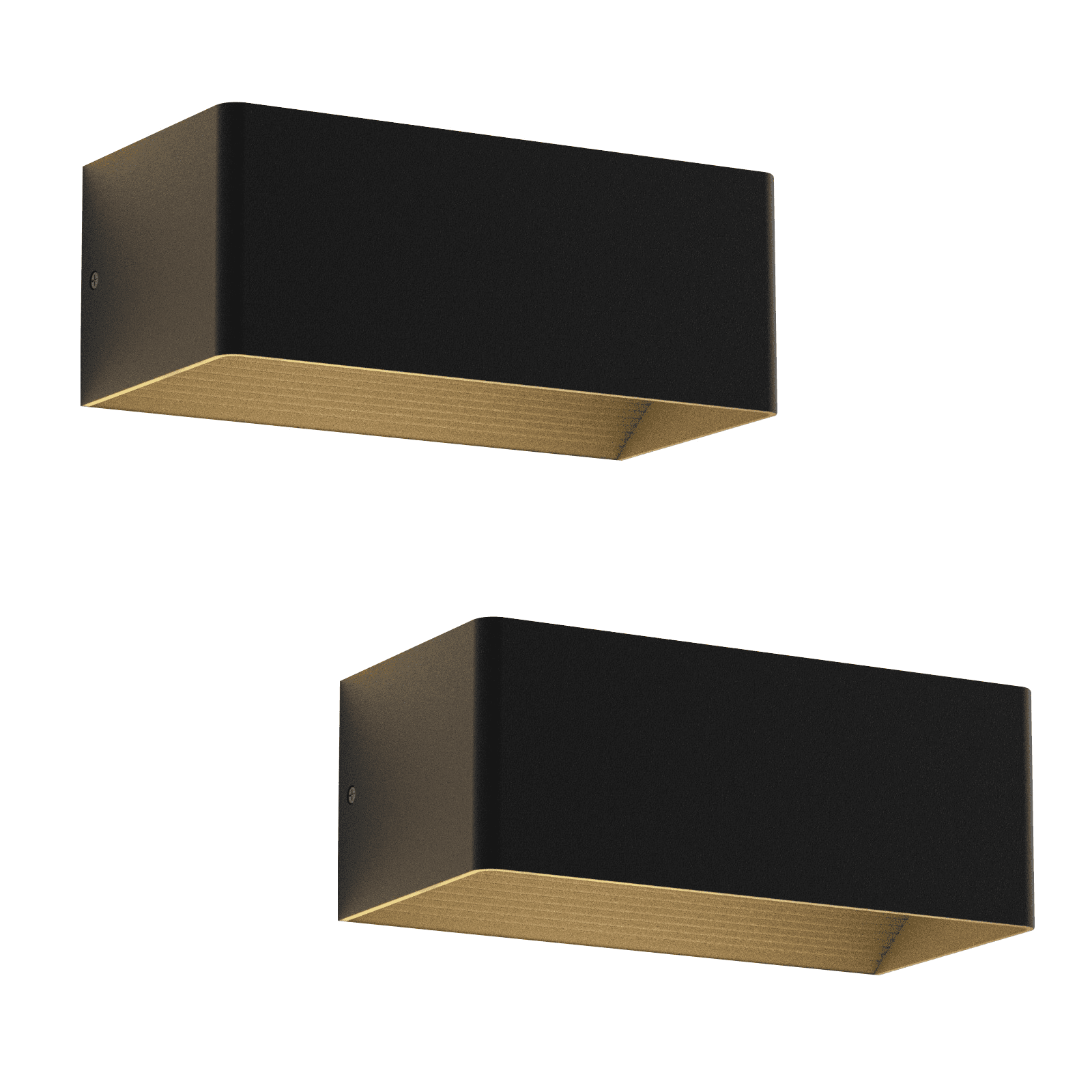 NETTLIFE LED - seinävalaisin, sisätiloihin - 2 vertikaalista, mustaa, seinävalaistusta, 5 W, 3000K – Nettlife