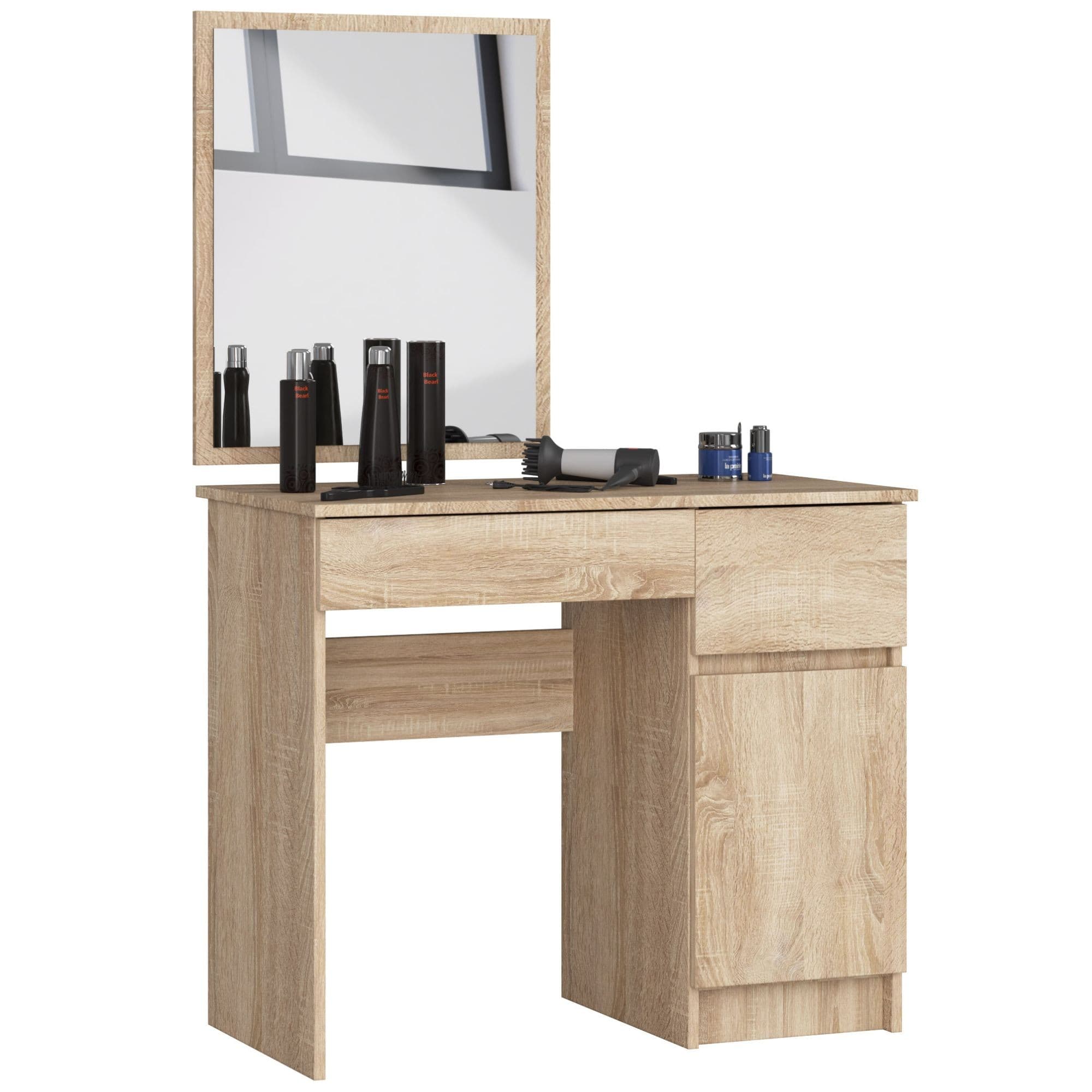 Akord Kampauspöytä Peili Sonoma-tammi 90x50x142 – Akord