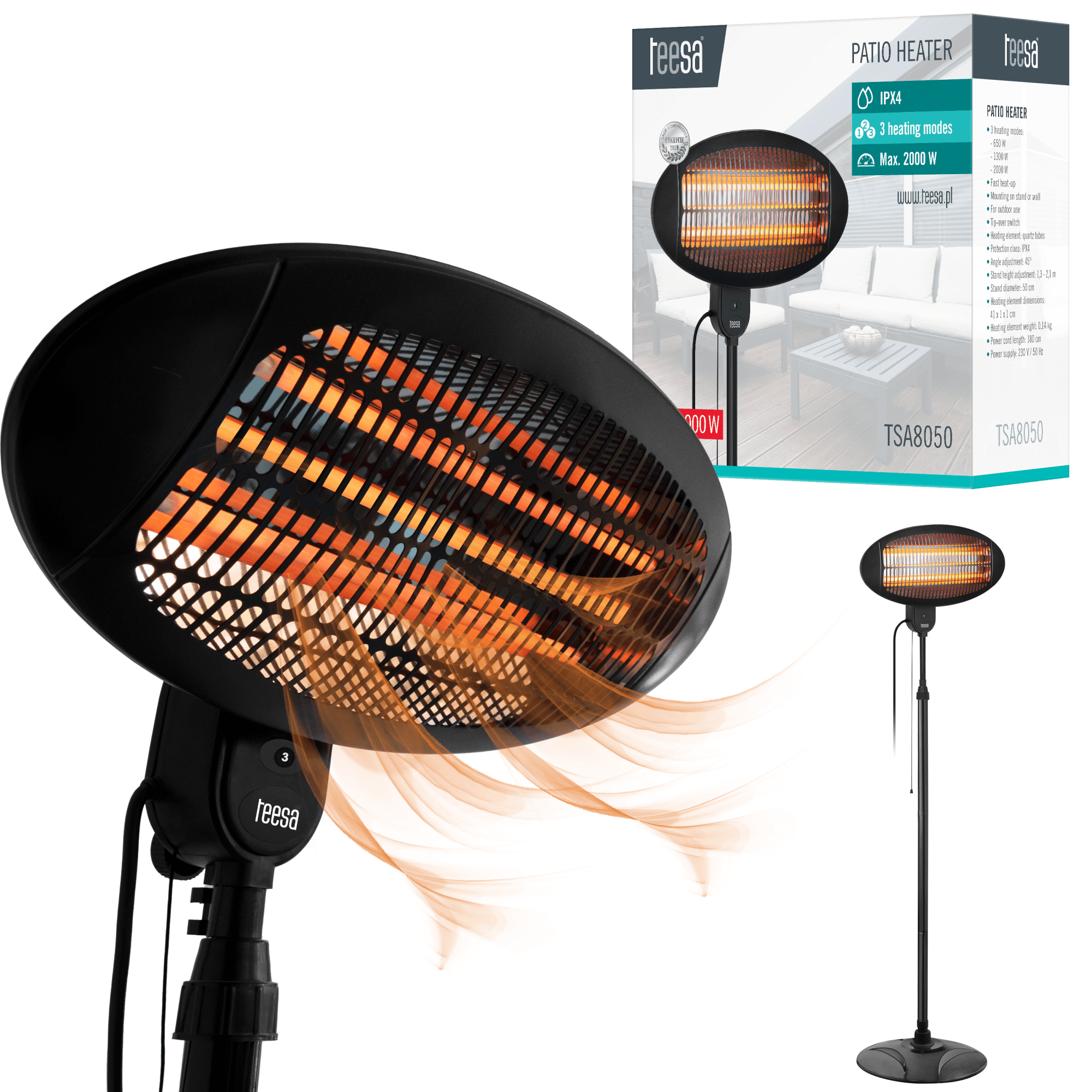 Teesa infrapunalämmitin terassille – teesa