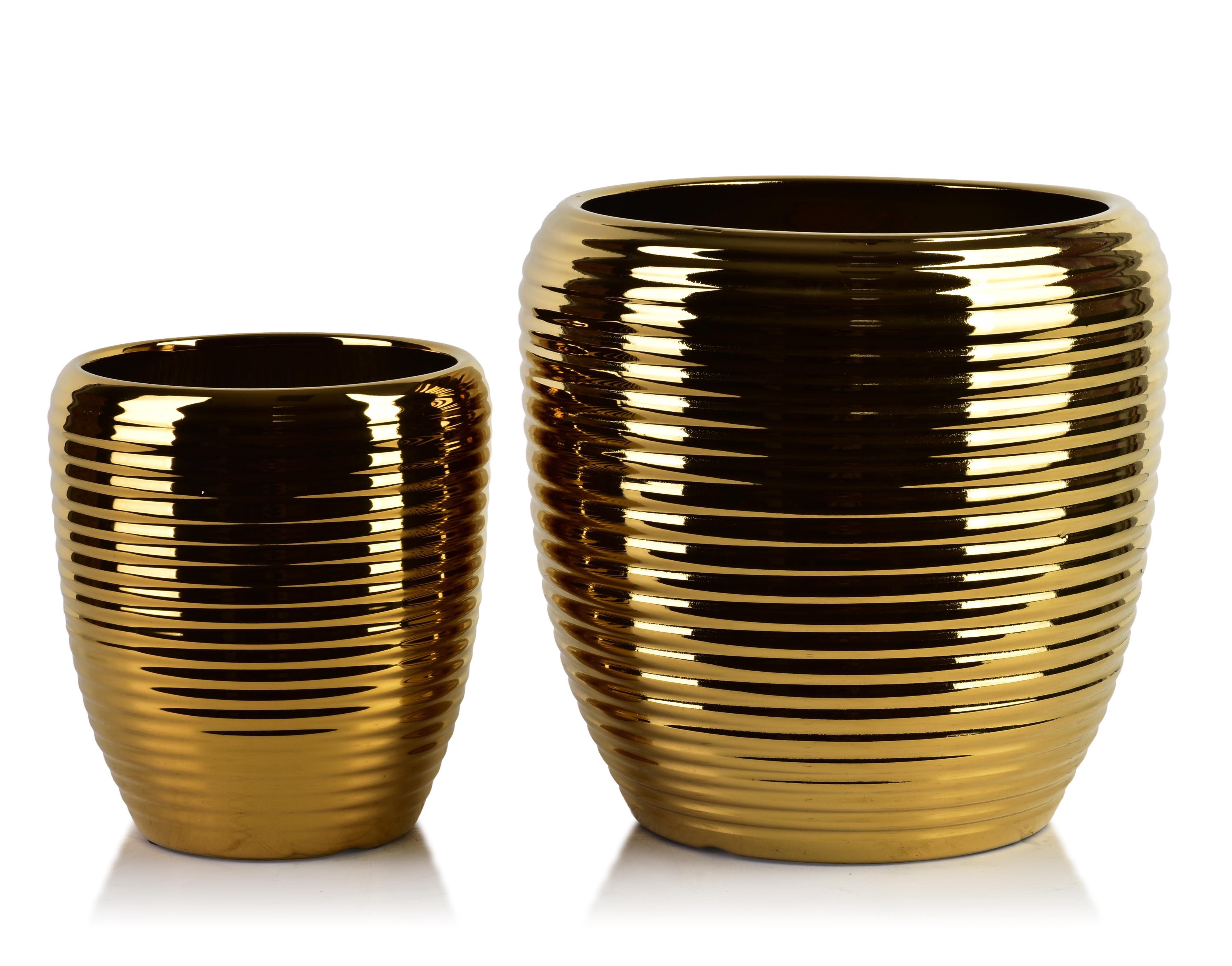 Kukkaruukku keramiikka Mondex Neva 30,5x30,5x30,5cm gold set – MONDEX