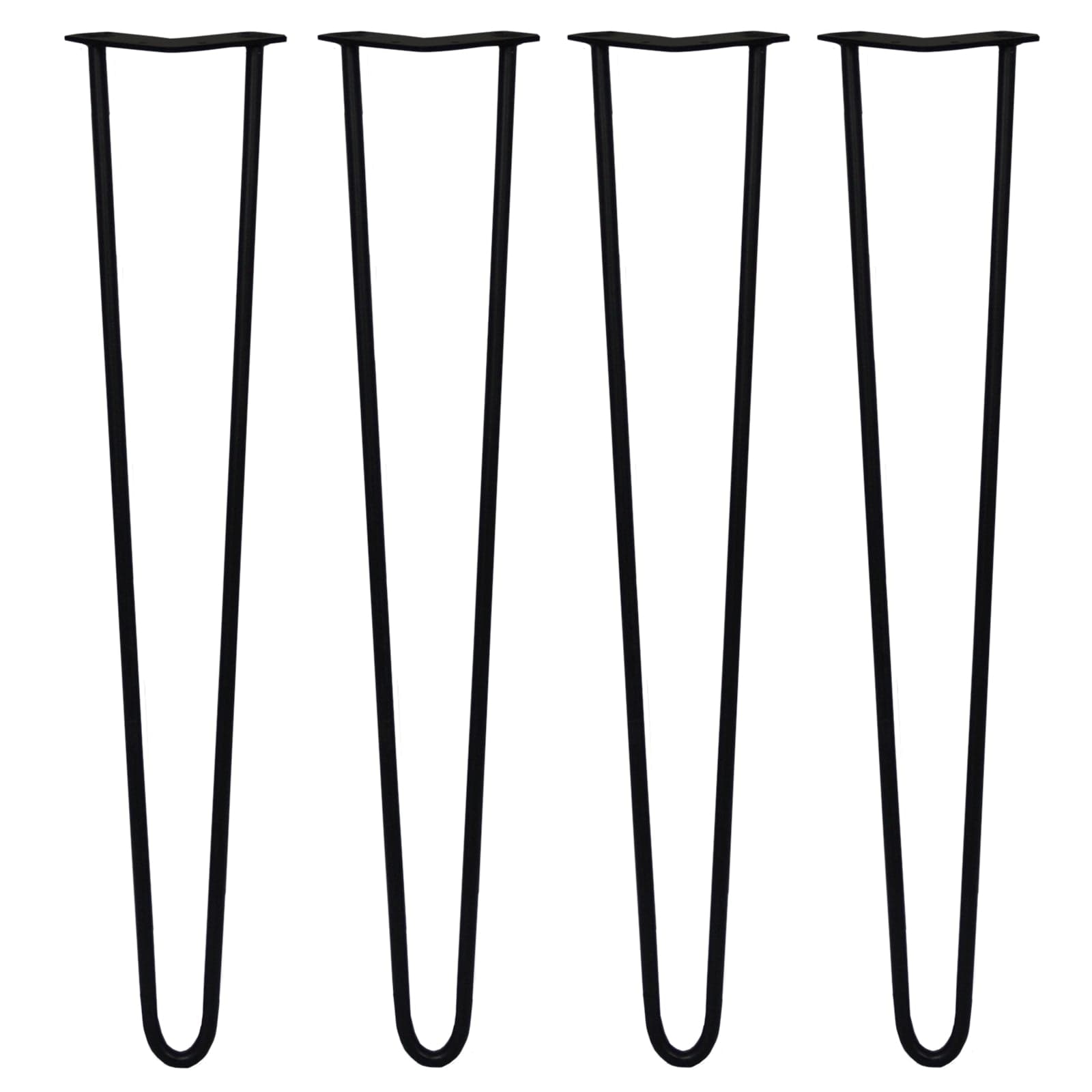 4 x 28 hiusneulajalat - 2 piikkiä - 12 mm - musta