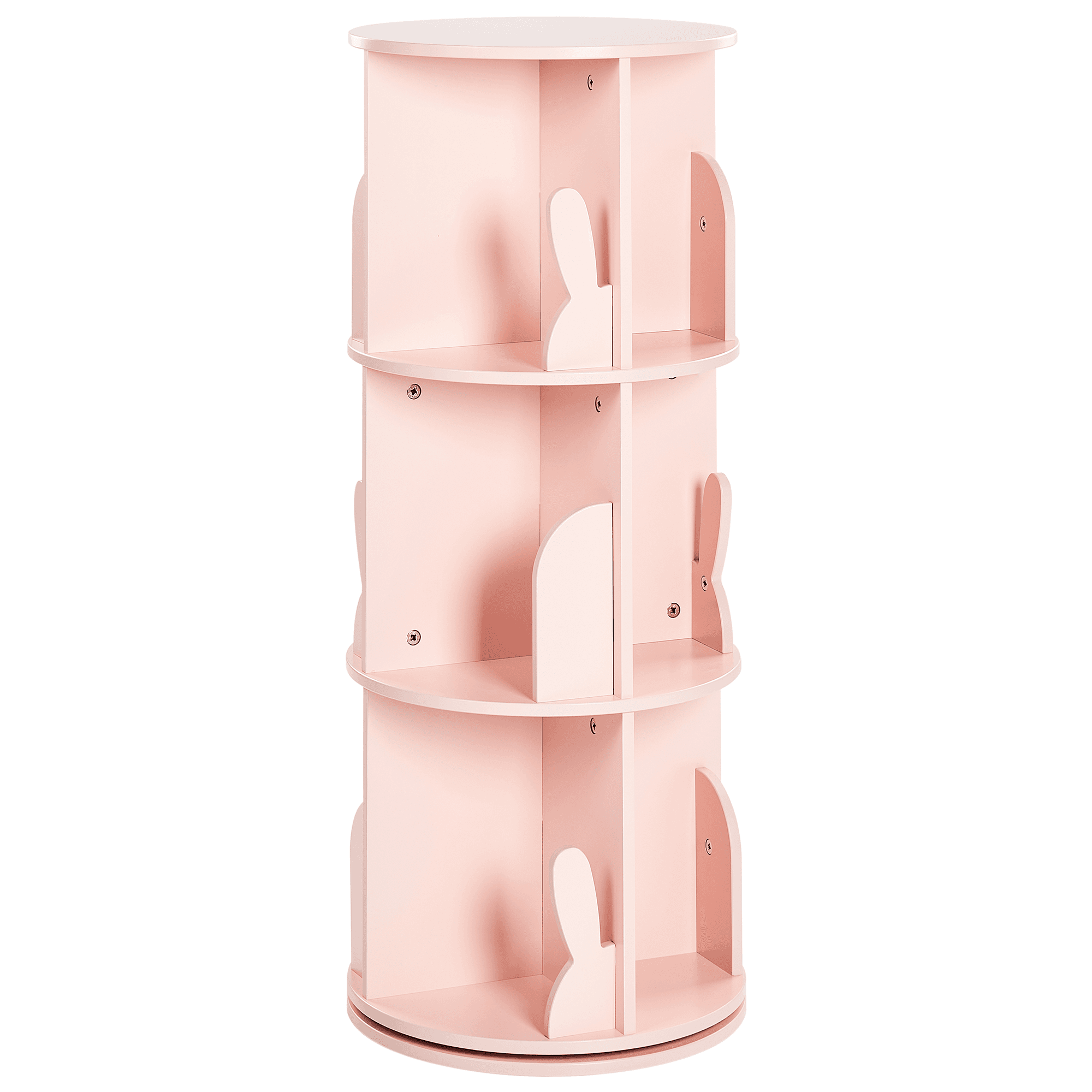 Pyörivä kirjahylly CANEY 94 cm Pastellipinkki
