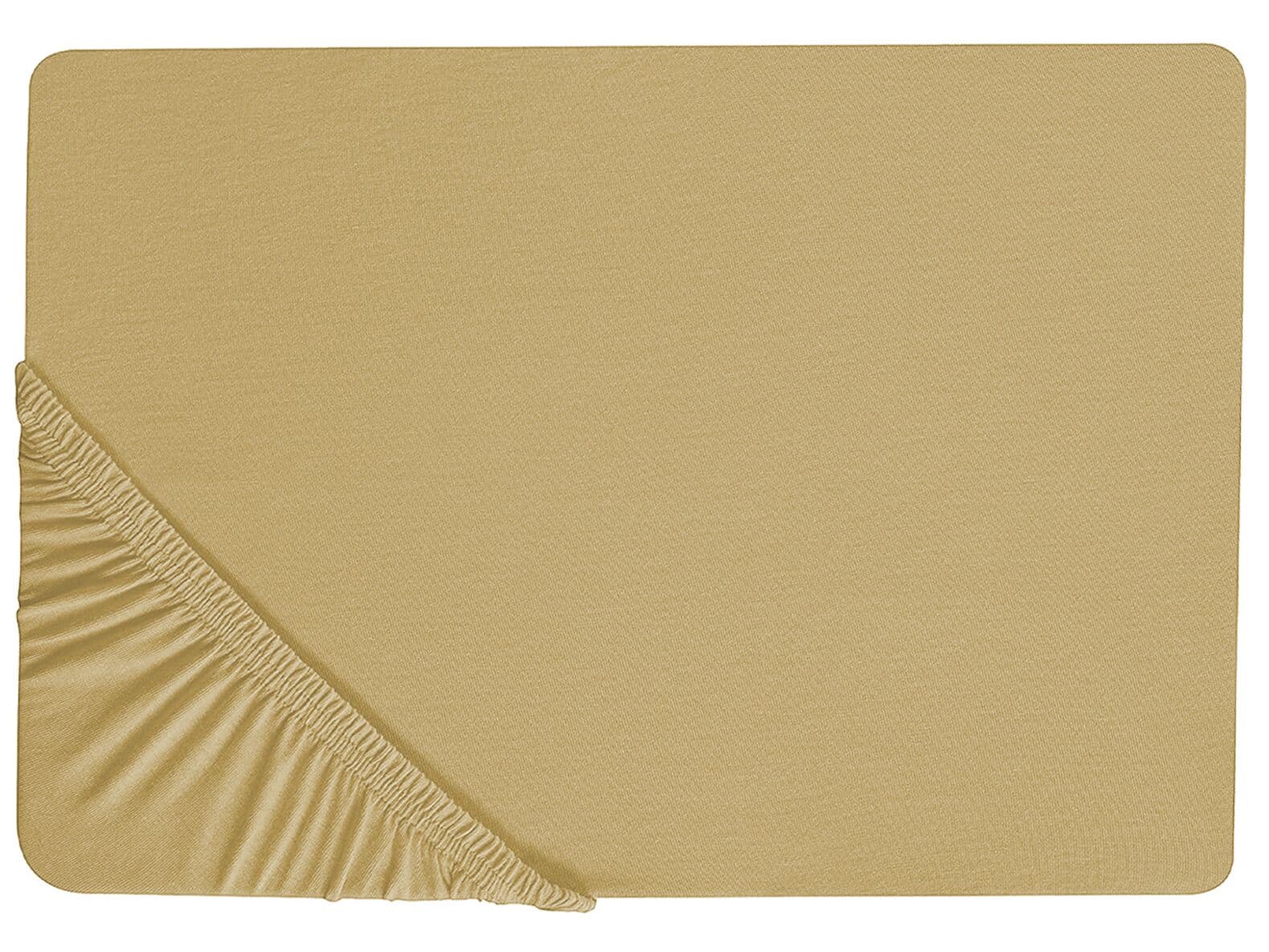 Muotoonommeltu lakana JANBU puuvilla 200 x 200 cm Oliivinvihreä