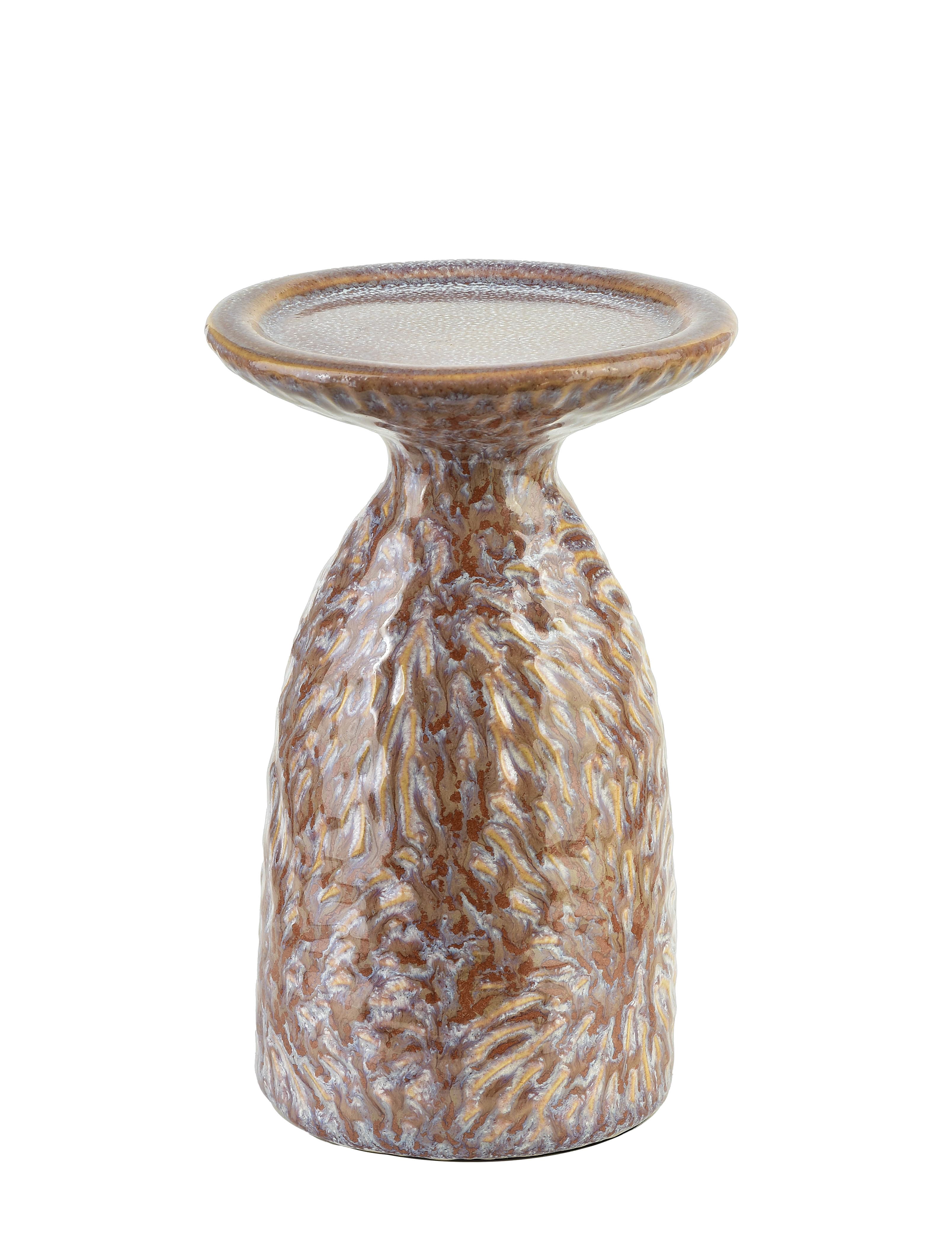 Kynttilänpidin keraaminen Mondex Yarine 10.5x8.5x16.5 beige 1kpl