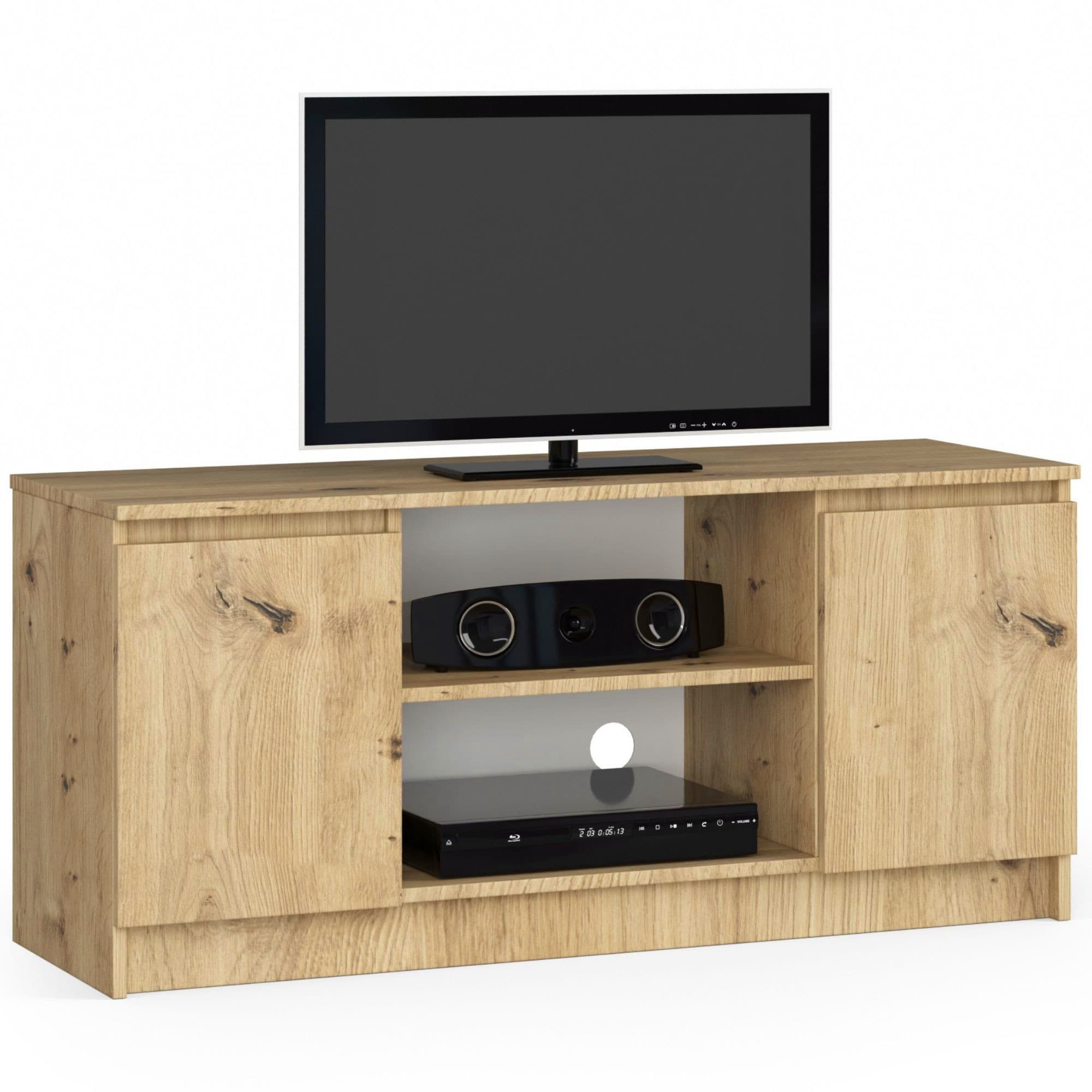 Akord TV-taso 2 ovea 1 hylly Artisan-tammi 120x40x55 – Akord