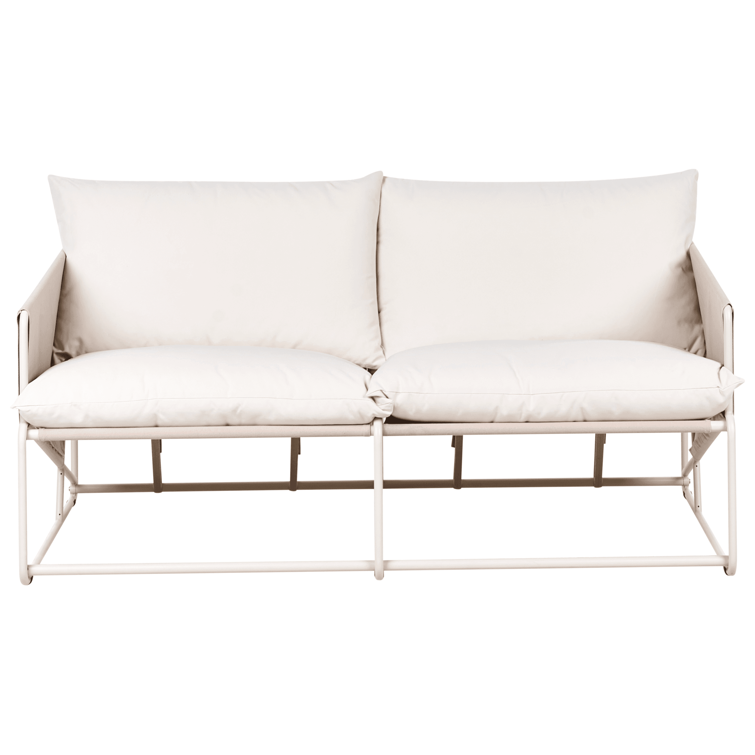 Ulkosohva 2-istuttava PONTE metalli Ruskeanharmaa – Beliani