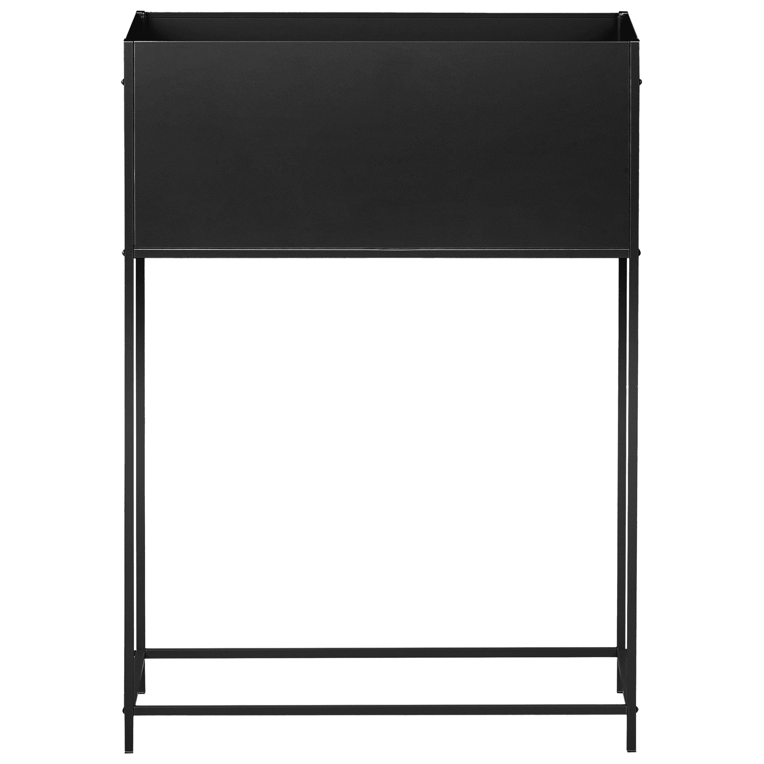 Korotettu kukkaruukku TAPIEN metalli 70 cm Musta