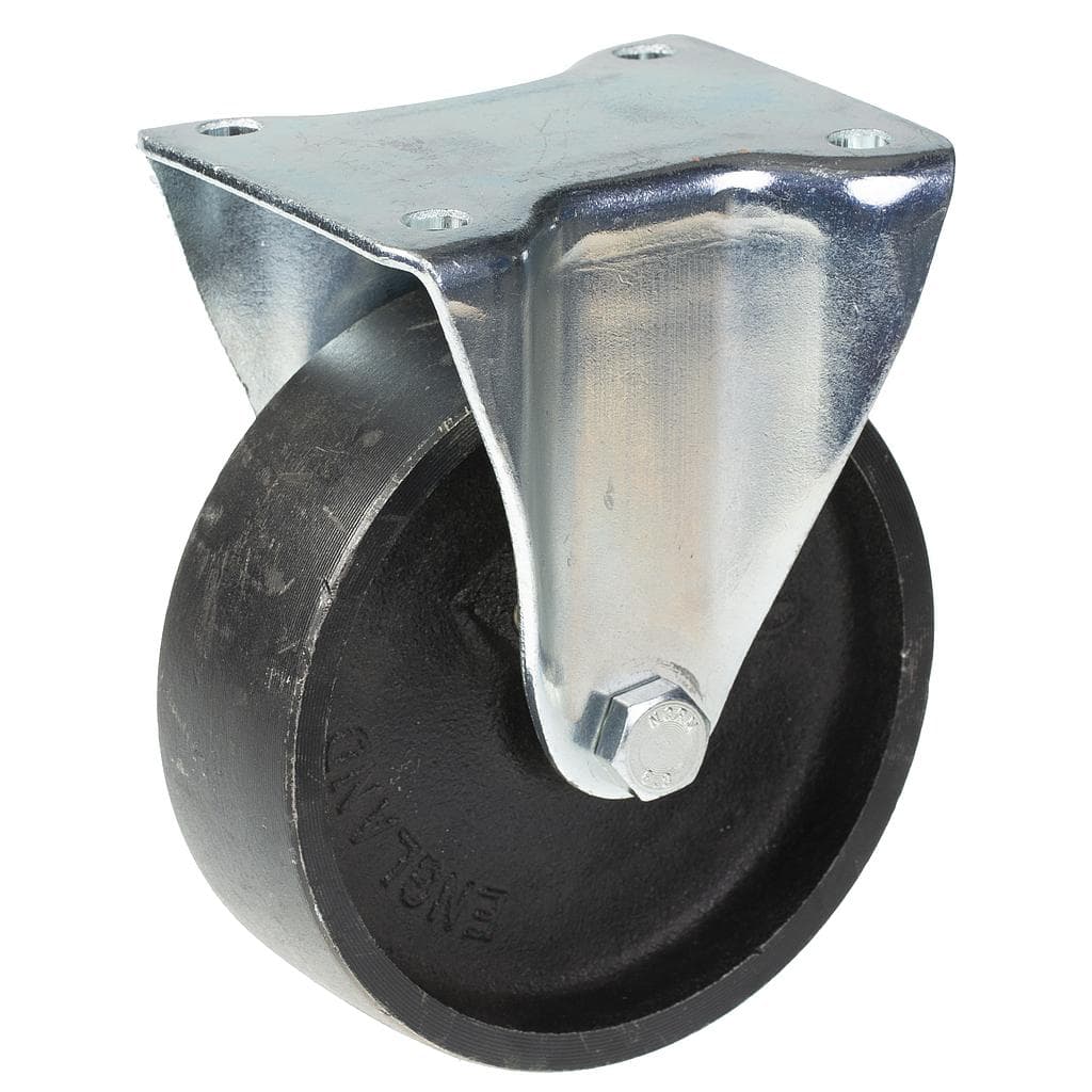 125mm kiinteä pyörä, jossa on musta valurautapyörä – Parnells