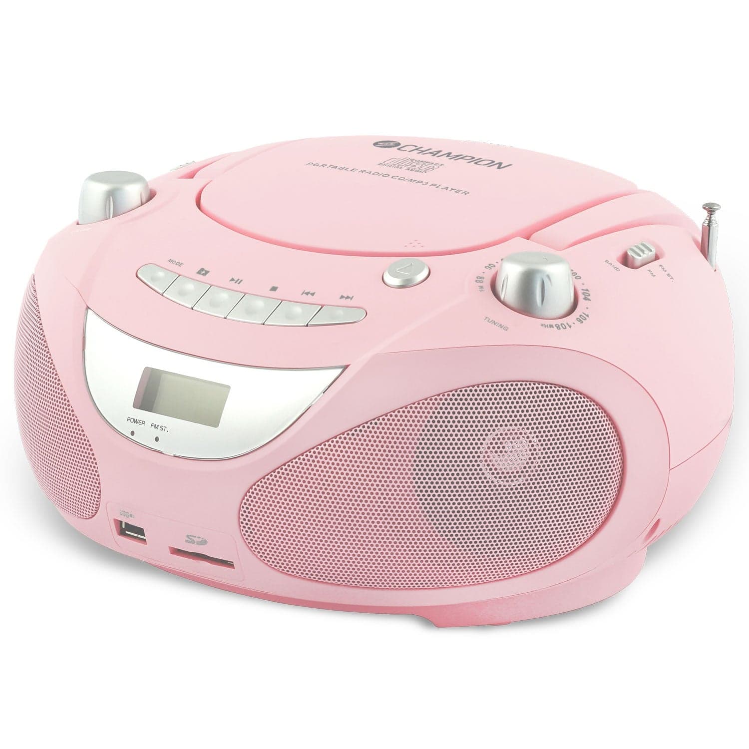 Boombox CD/Radio/MP3/USB Pink