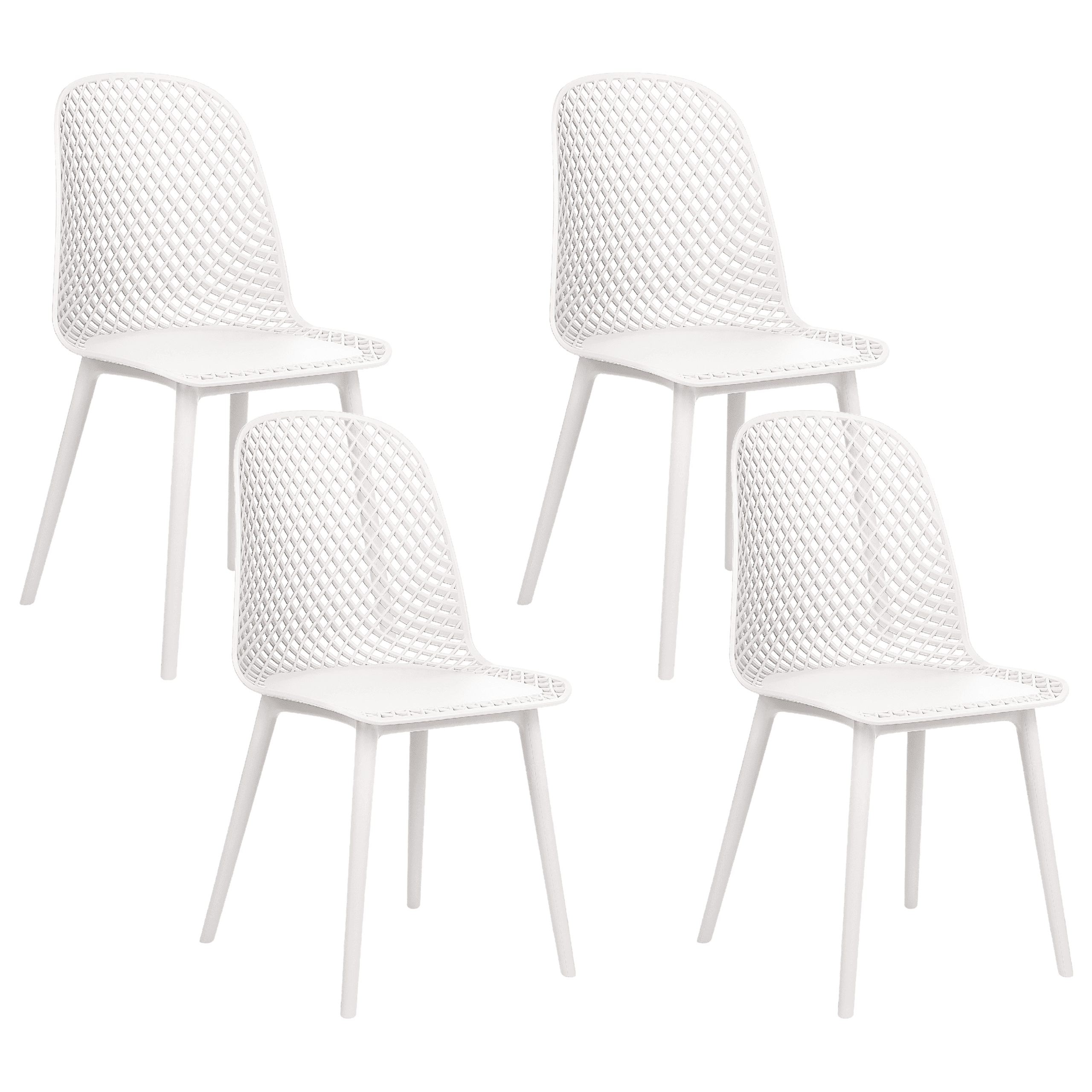 Ruokatuolisetti 4 kpl EMORY Valkoinen – Beliani