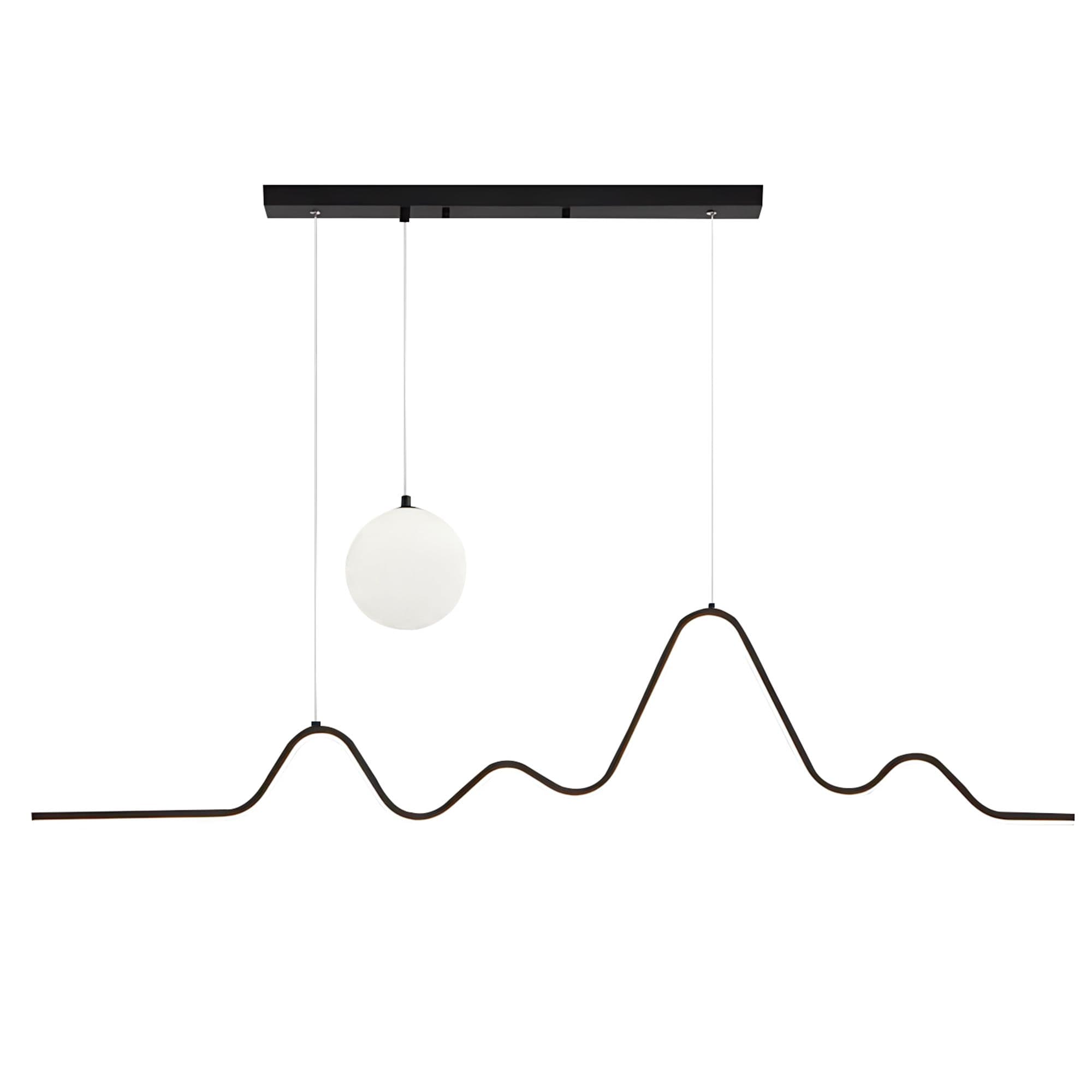 TOOLIGHT riippuvalaisin LHJ033-CP musta, harjattu kulta, 128x2x25cm – Toolight