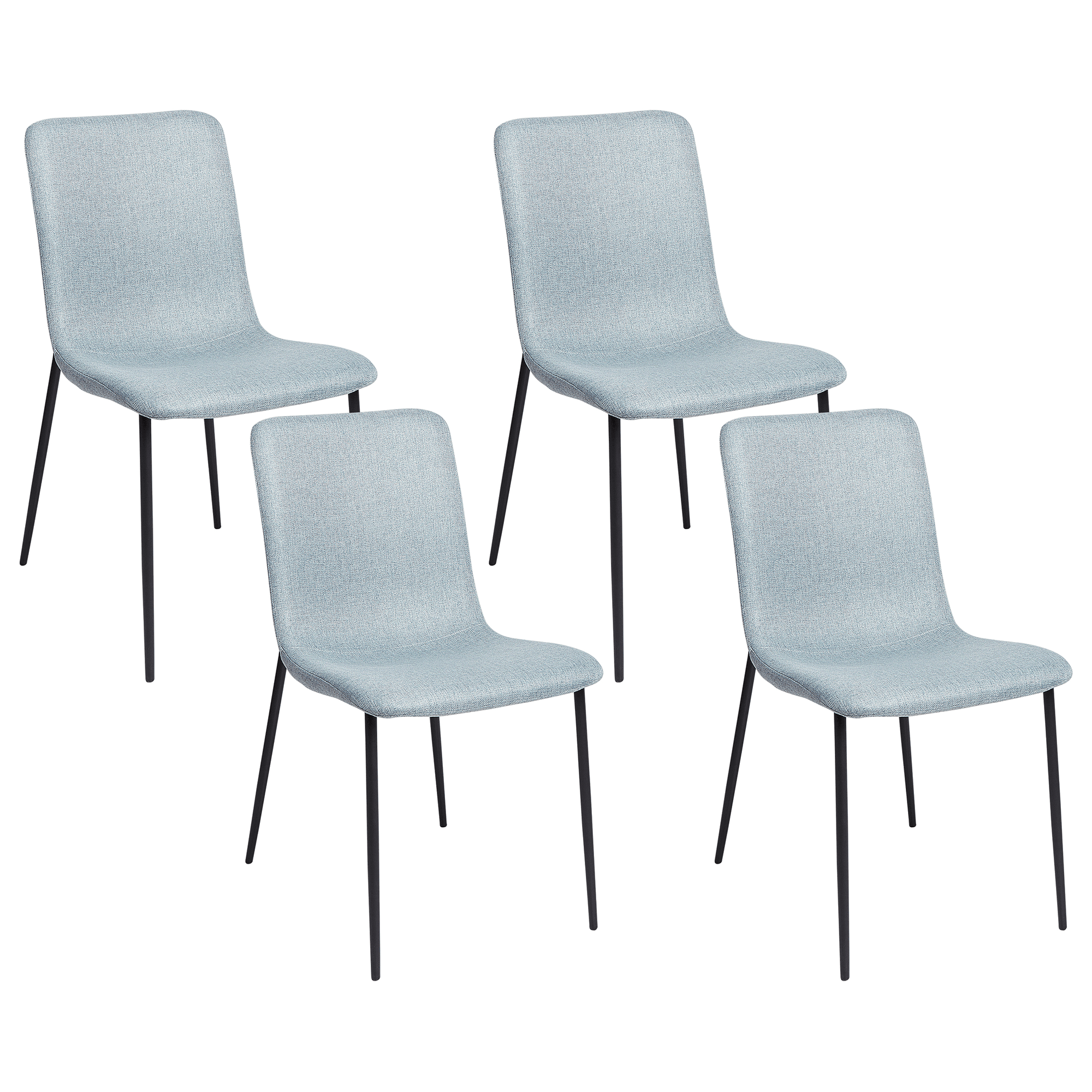 Ruokatuolisetti 4 kpl GLENDIVE Vaaleansininen – Beliani