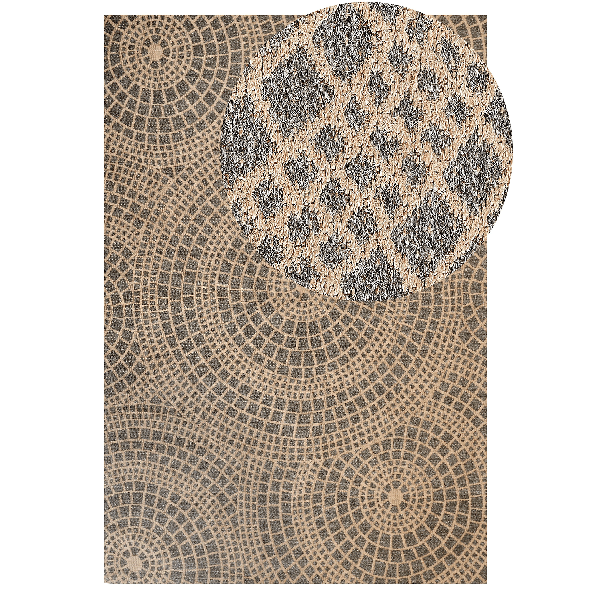 Matto ARIBA Harmaa Beige 200 x 300 cm juutti