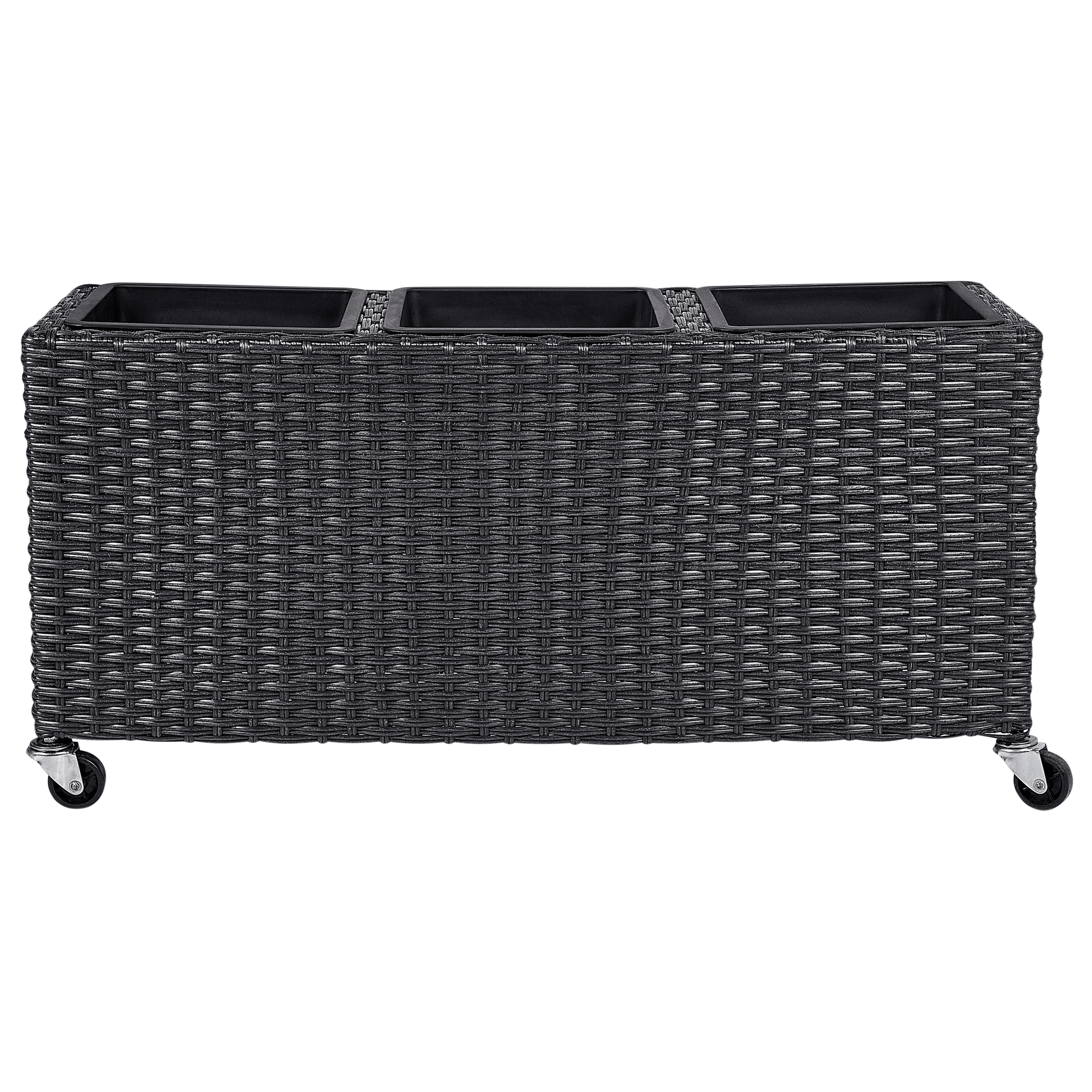 Kukkaruukku BELLIS polyrottinki 82 cm Musta – Beliani