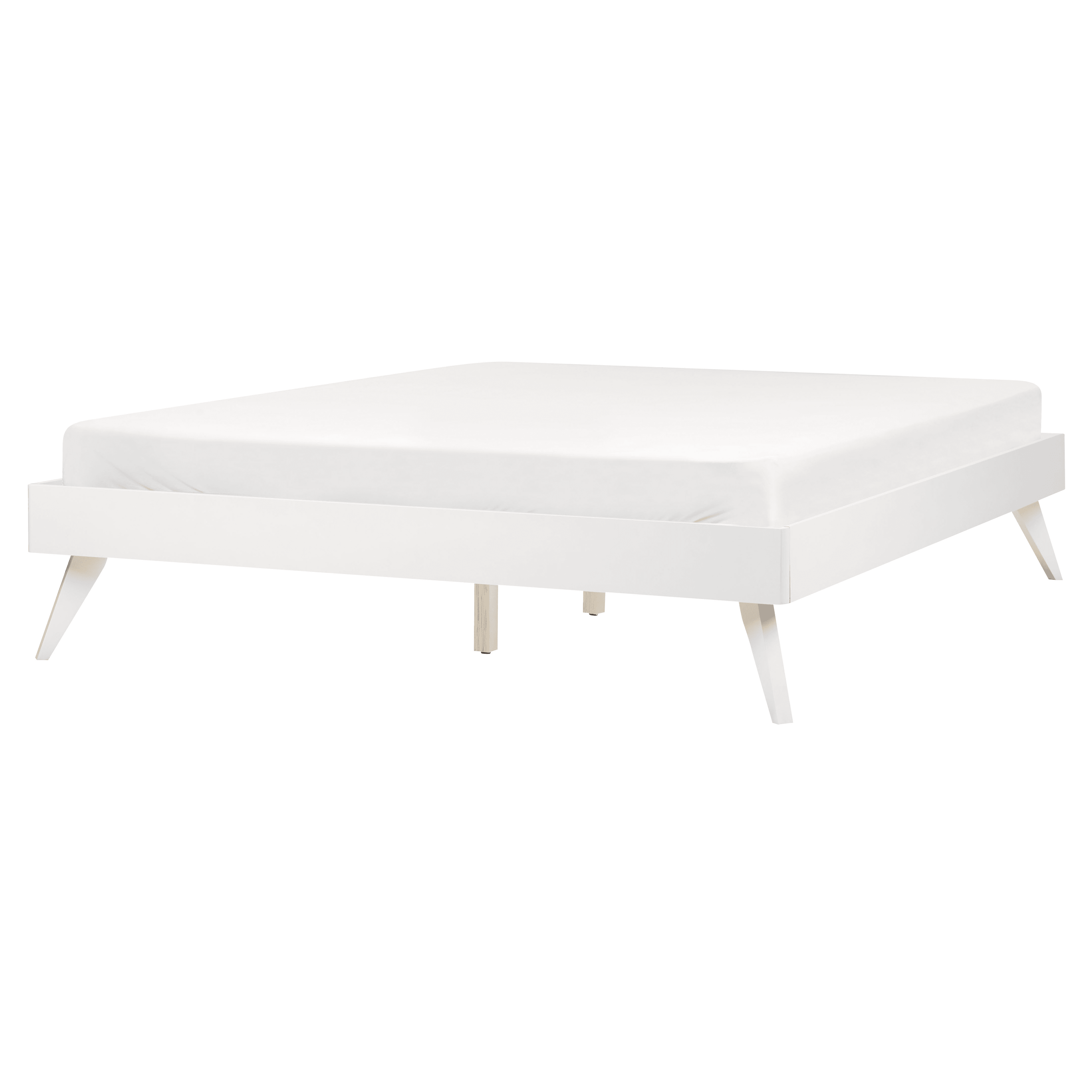 Sänky ilman sängynpäätyä BERRIC 160 x 200 cm Valkoinen – Beliani