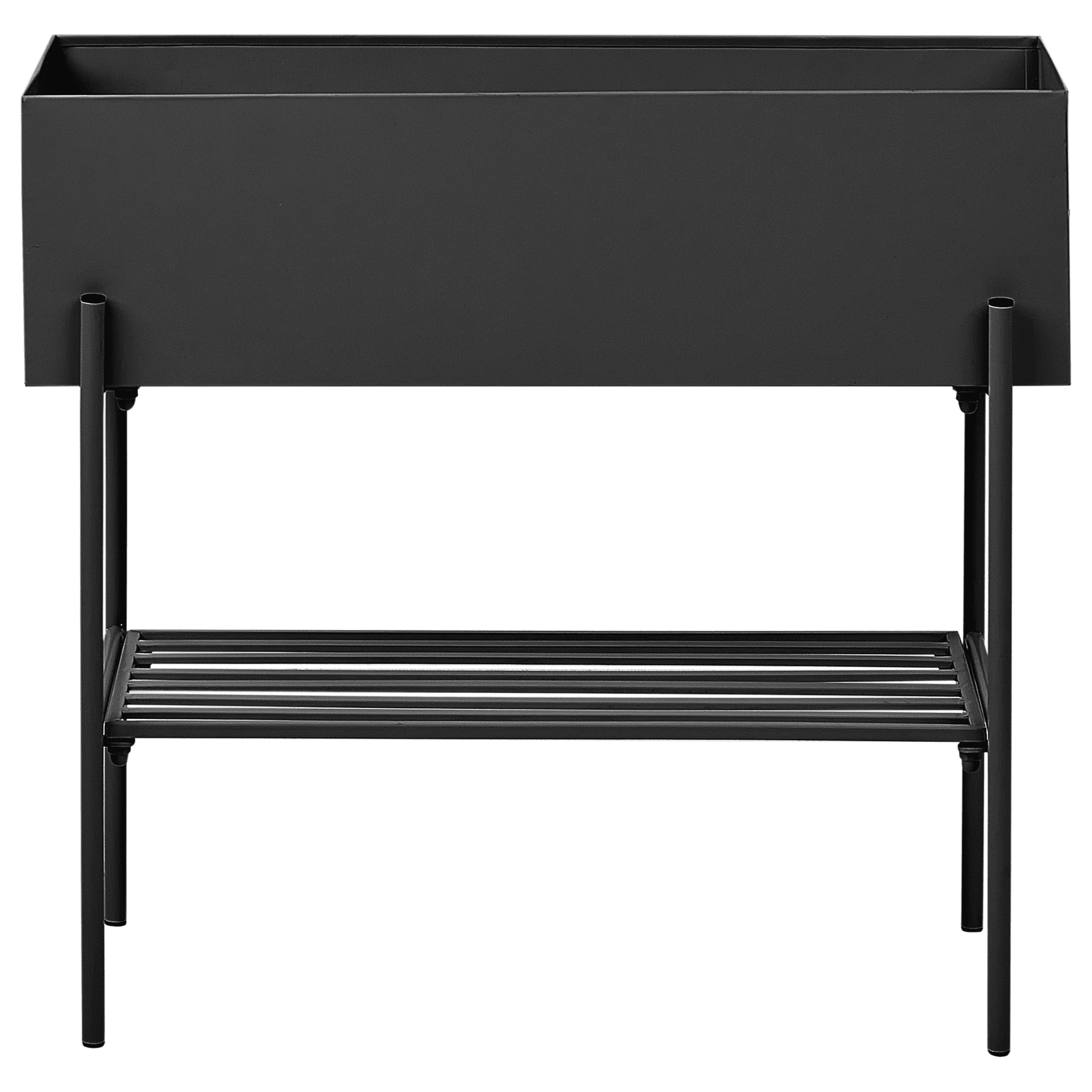 Korotettu kukkaruukku VINCA metalli 70 cm Musta