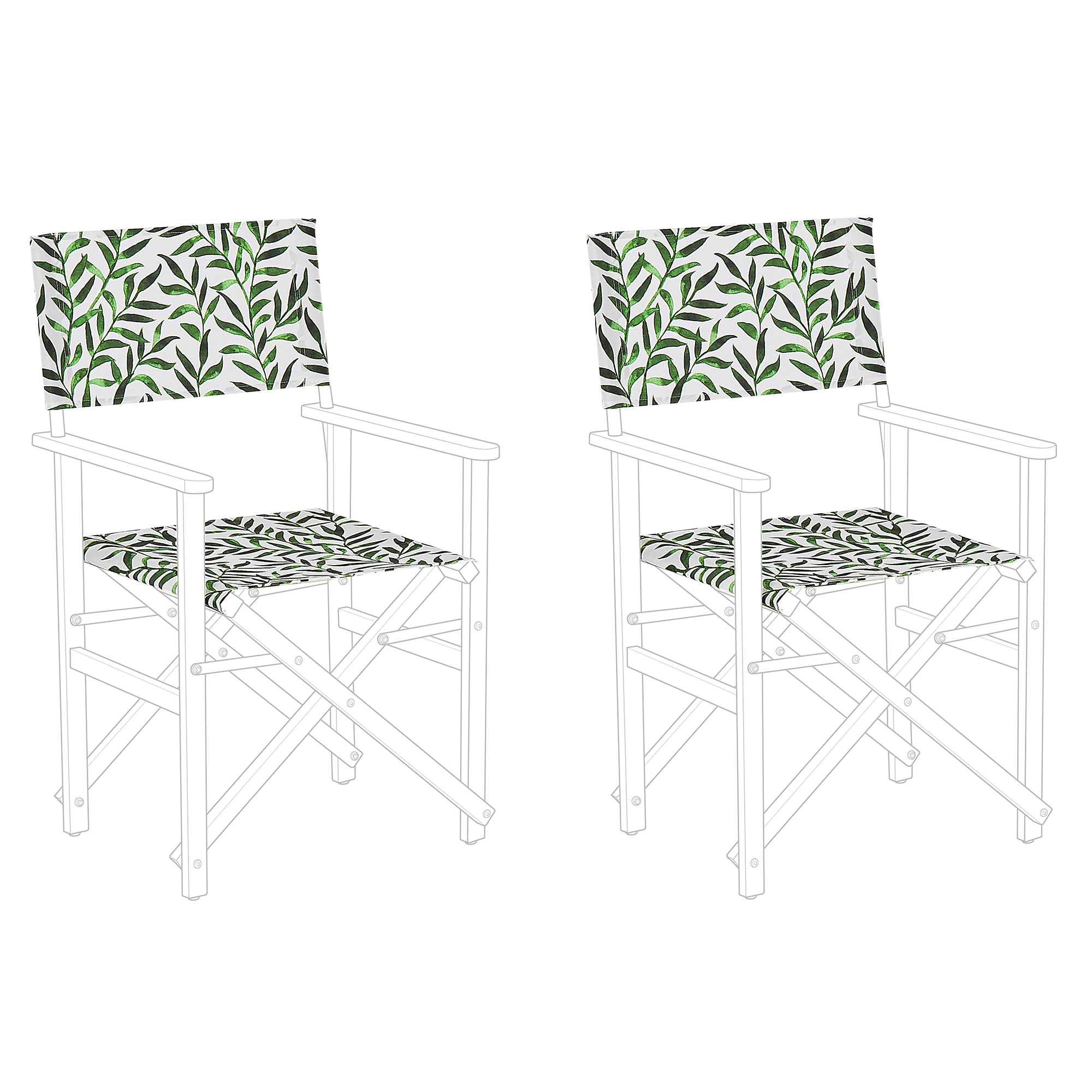 Puutarhatuolien vaihtokangassetti 2 kpl CINE Valkoinen – Beliani