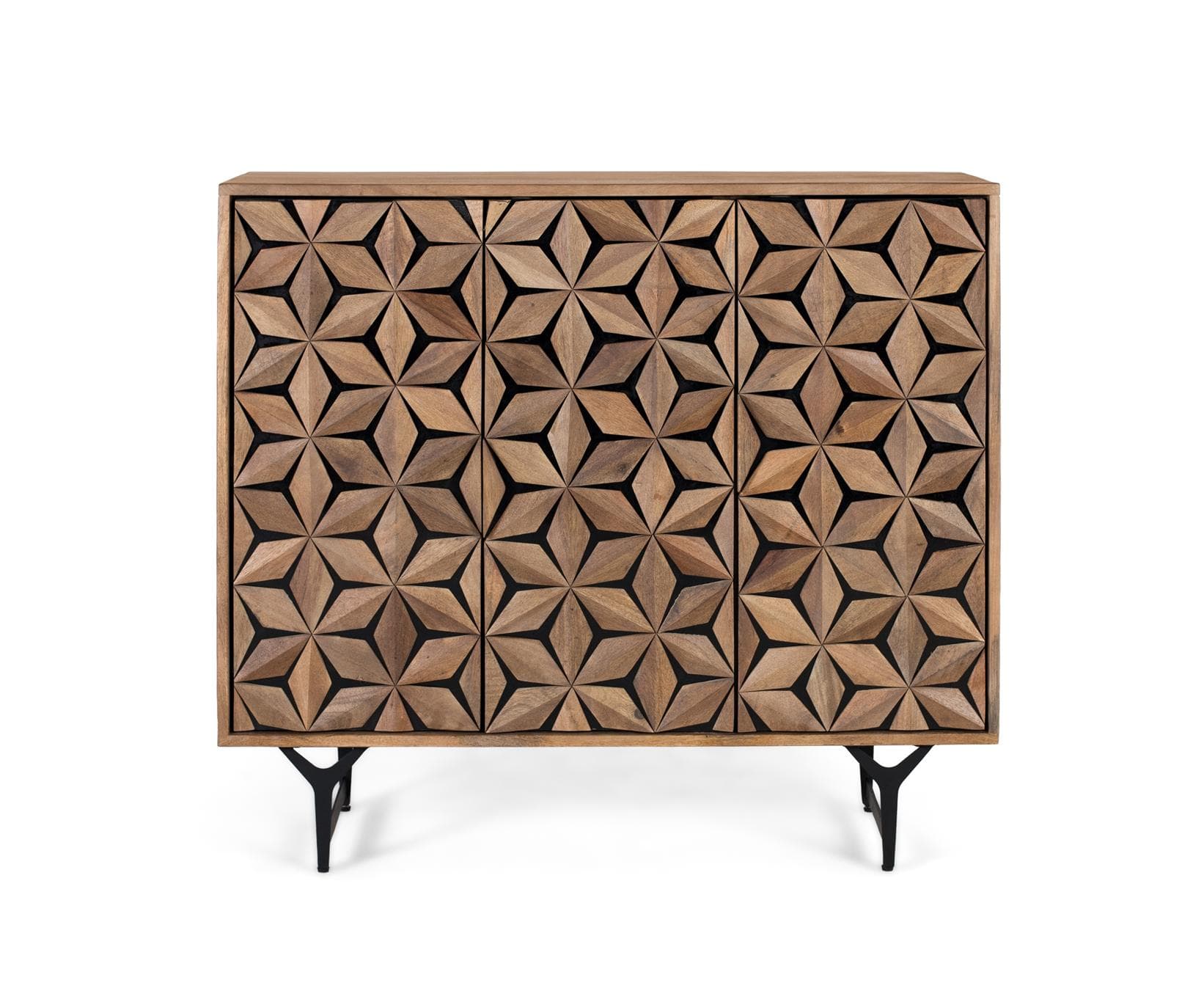 Massiivimangopuinen senkki, jossa on käsin veistetty etuosa – Giner y Colomer