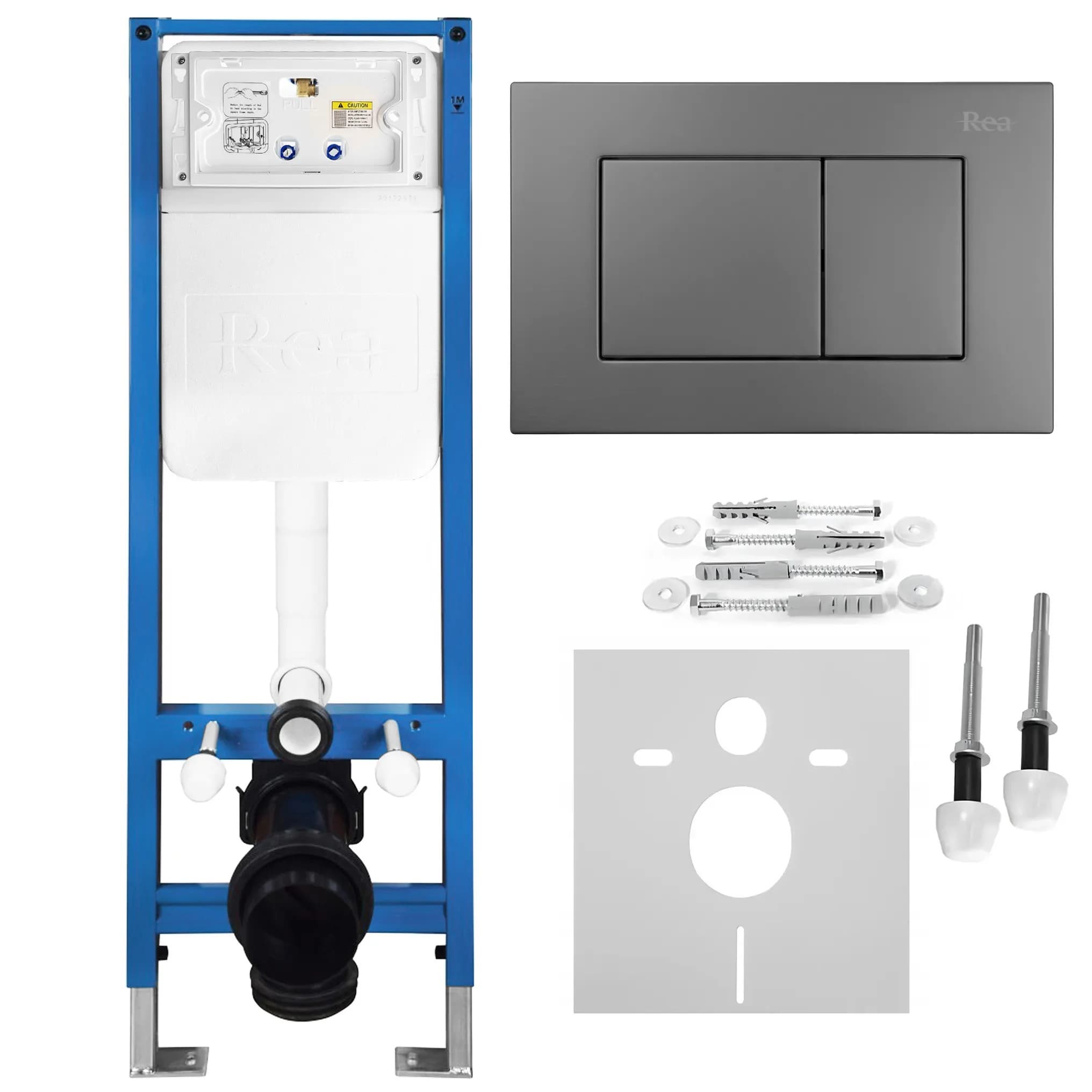 REA Uppoasennusteline Slim 024N + J-Painike Titaani Valkoinen, 22X35,2X106,2Cm – Rea