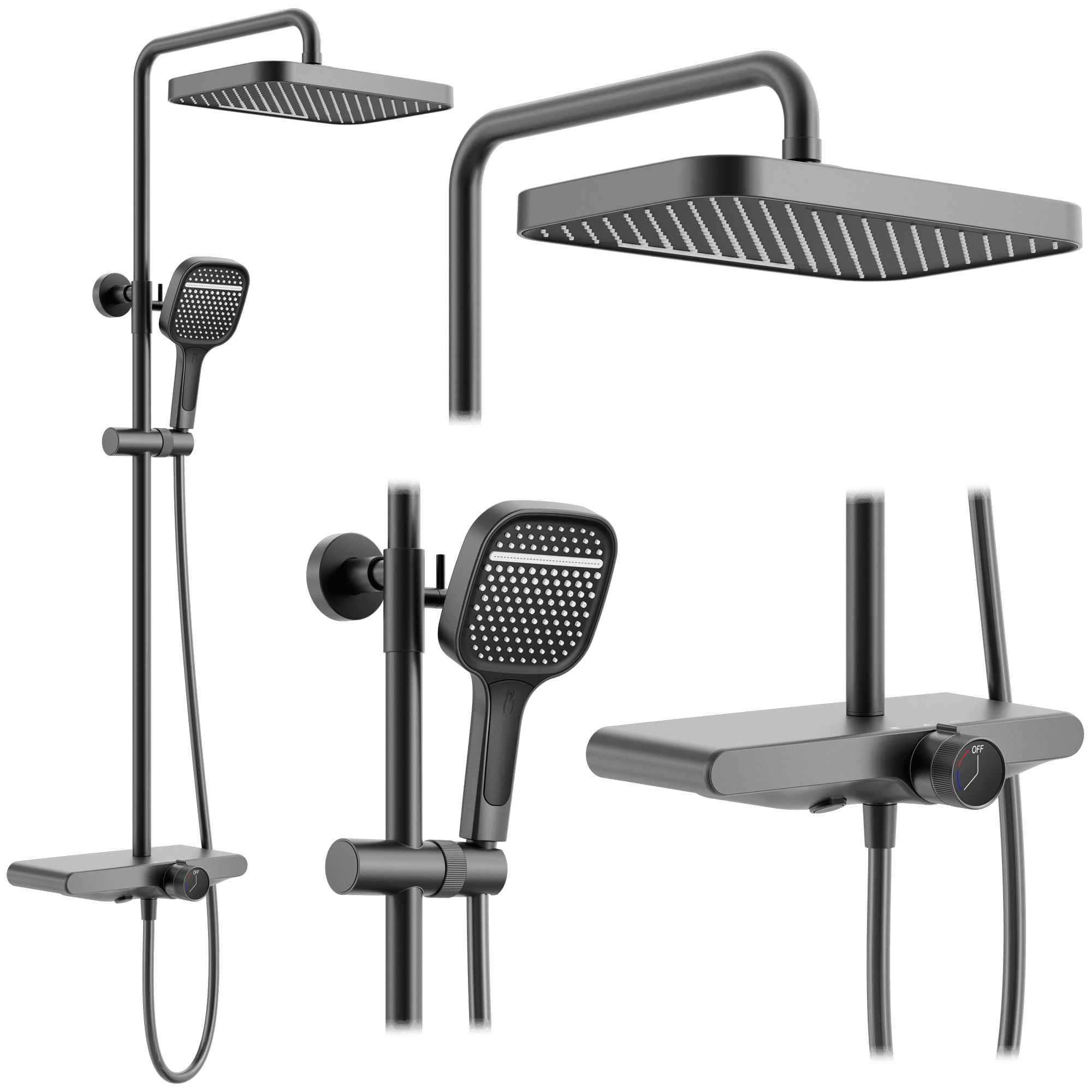 REA suihkusetti BARI titaani, 51X33X118, 5CM