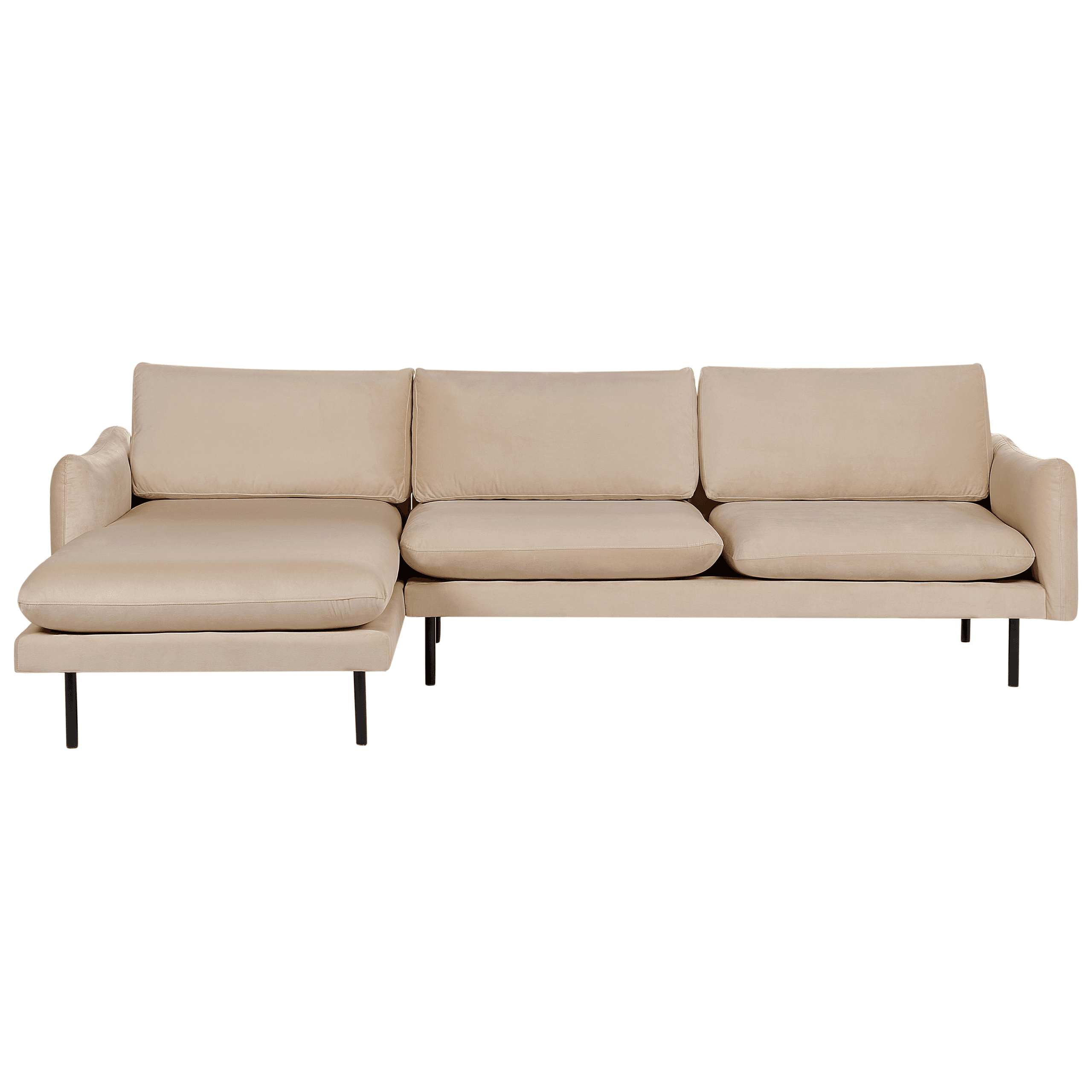 Kulmasohva VINTERBRO sametti Beige 4-istuttava Oikea