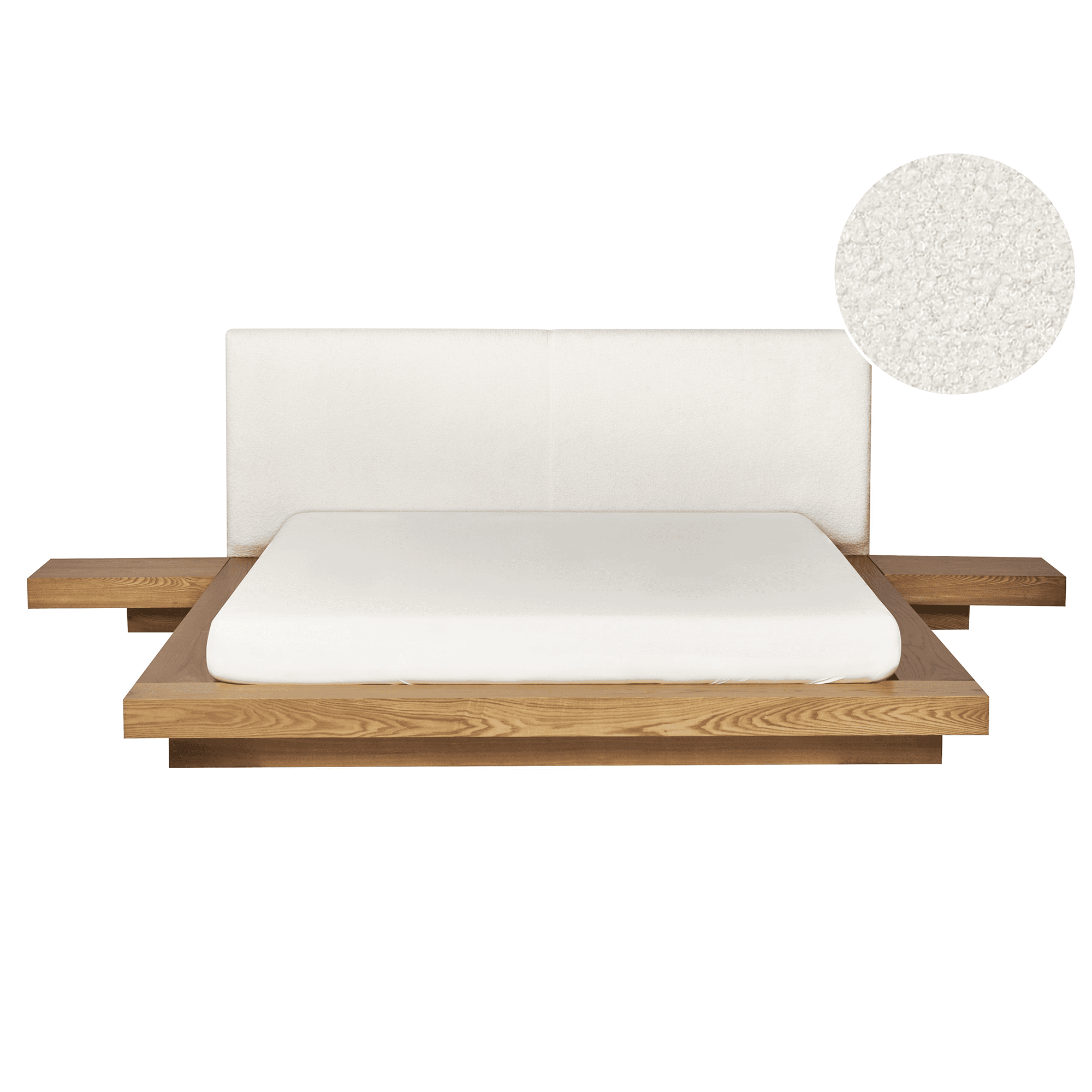 Vesisänky buklee ZEN 160 x 200 cm Luonnollinen saarniviilu – Beliani