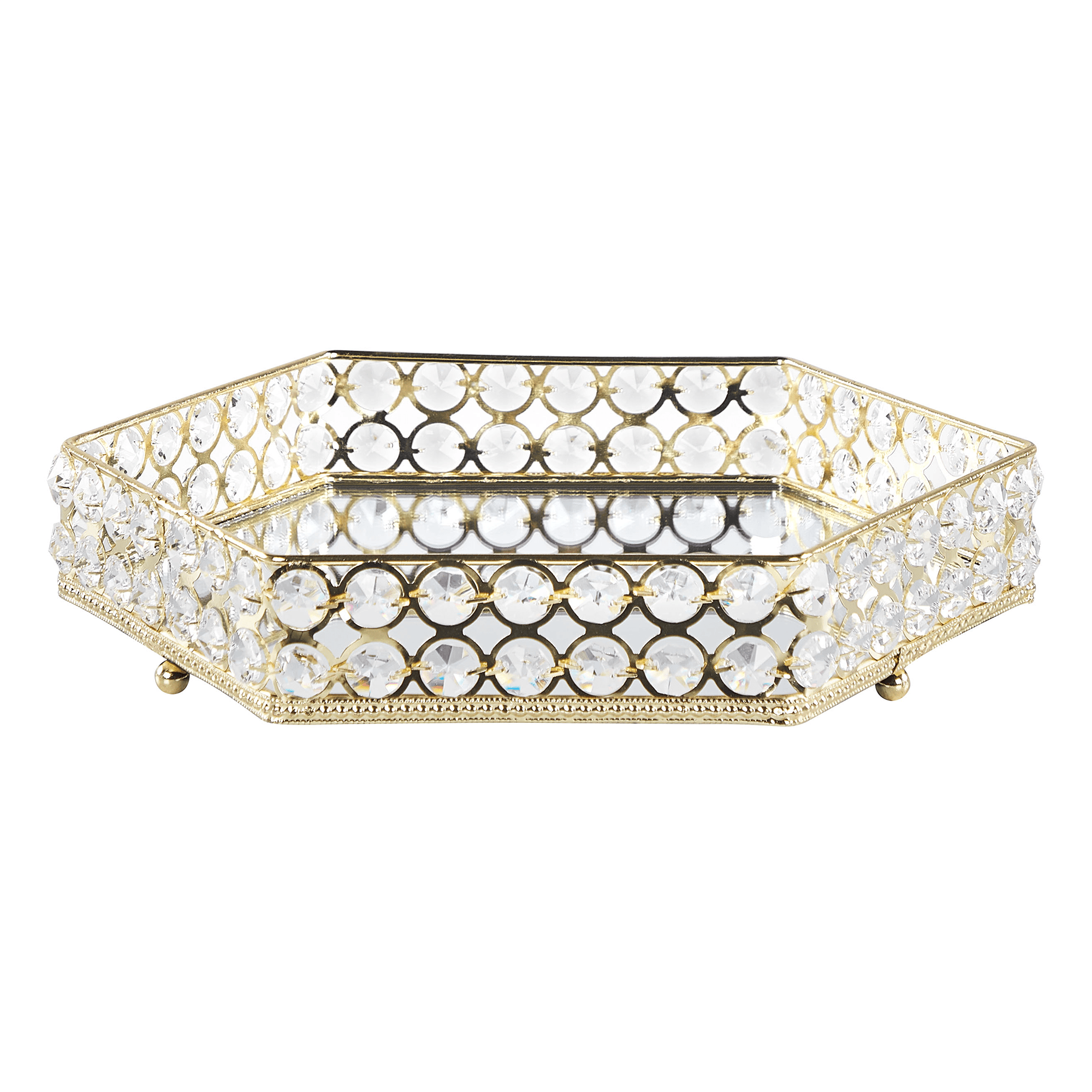 Koristetarjotin VATAN lasi Kulta